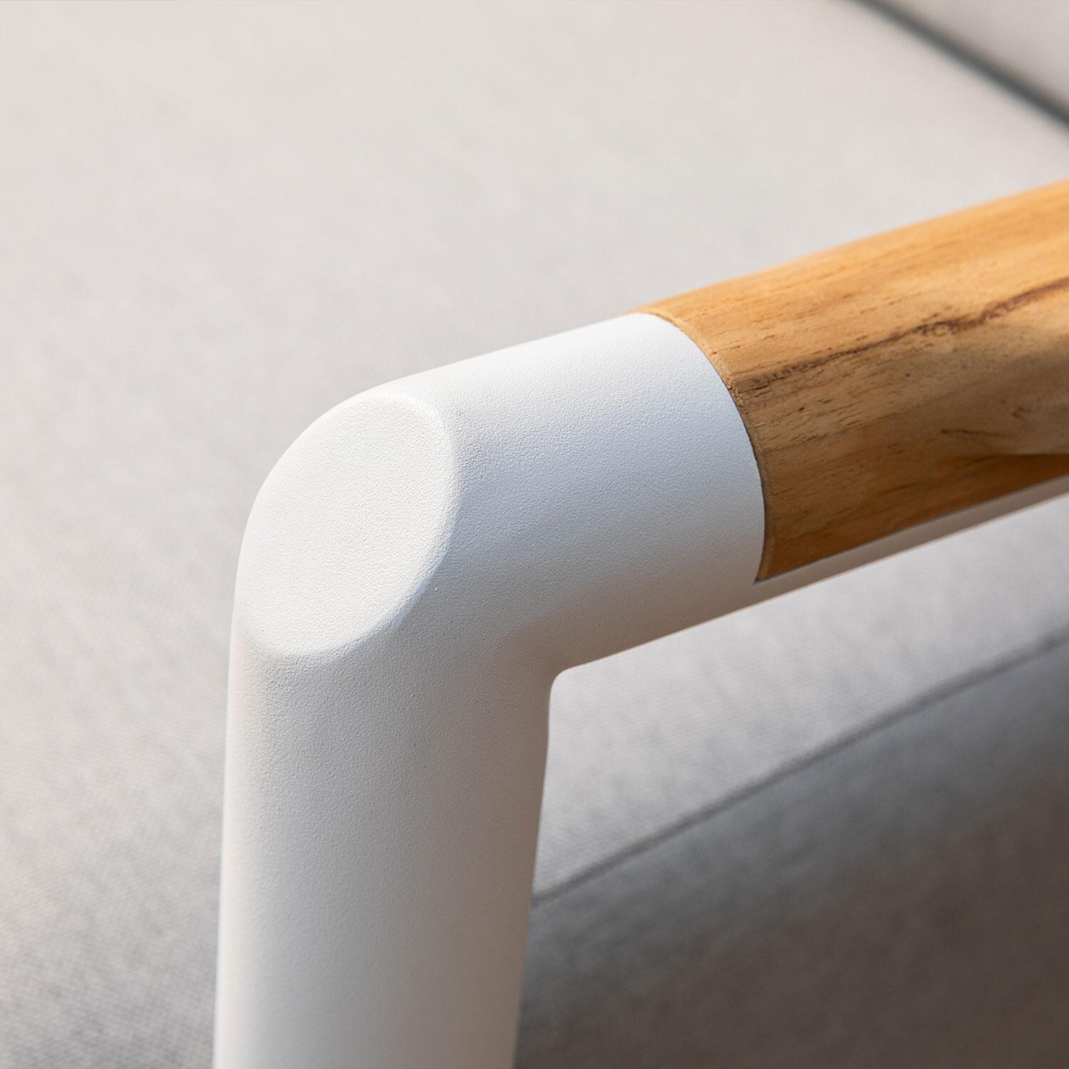 Elementi OS-2501S Santorini Outdoor Aluminum Lounge Chair w/ Sunbrella Cushions - Arm Rest - Detail thumbnail