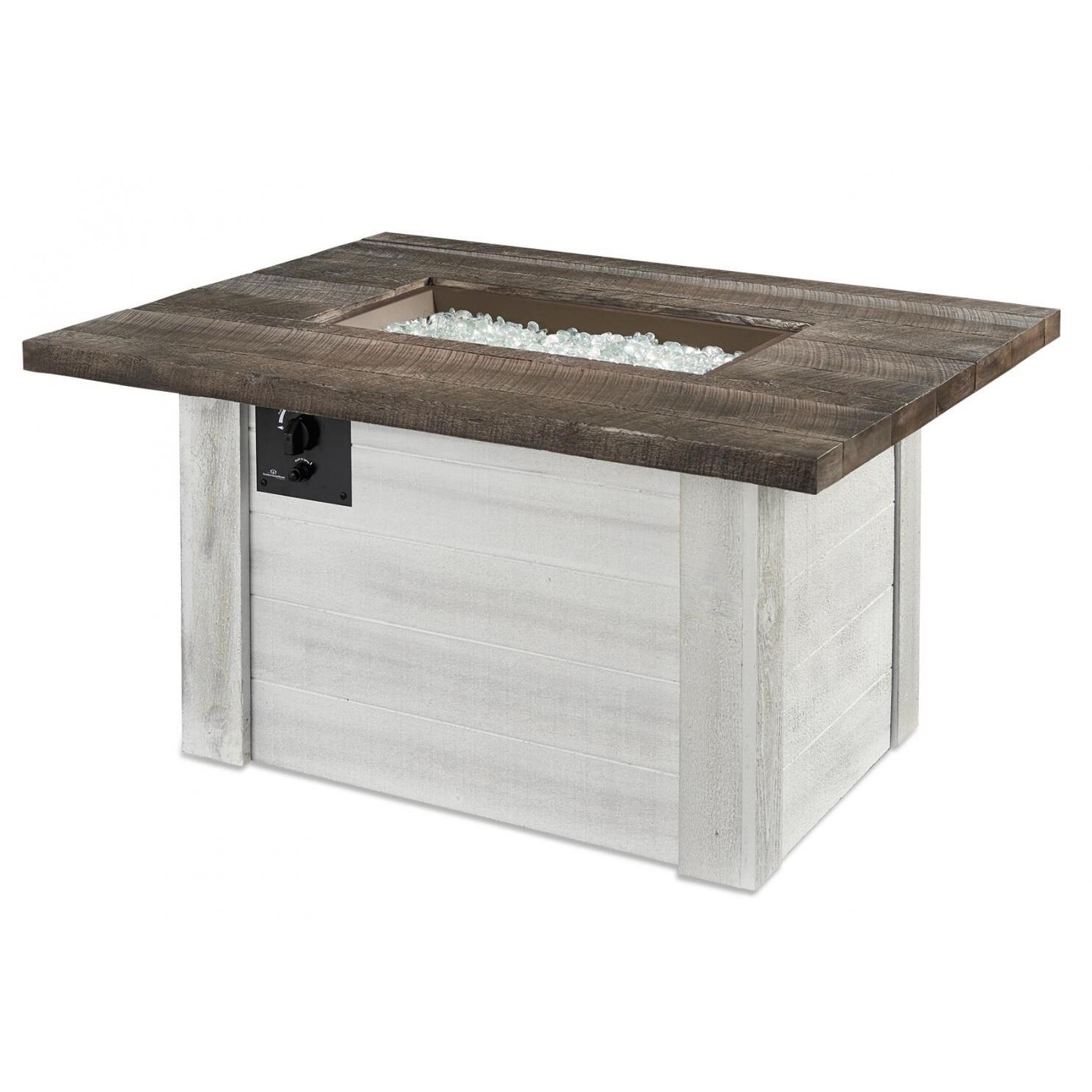 The Outdoor GreatRoom Company Alcott Rectangular Gas Fire Pit Table - No Flame thumbnail