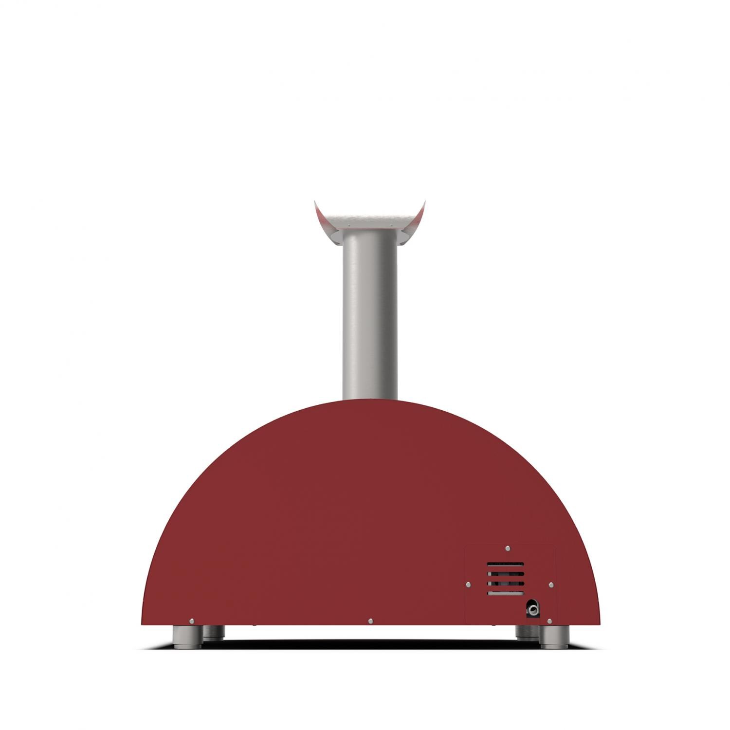 Alfa FXMD-2P-GROA-U Moderno 2 Pizze Propane Pizza Oven W/ Natural Gas Conversion Kit - Antique Red - Back thumbnail