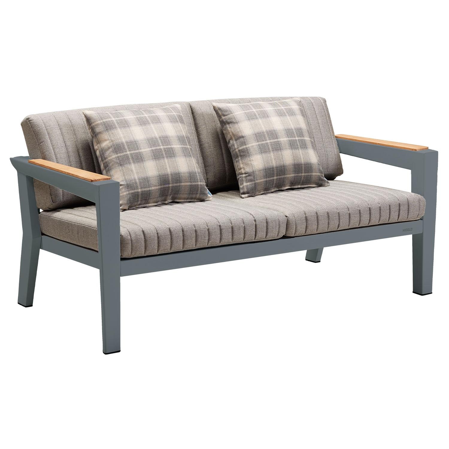 HIGOLD Champion Aluminum Loveseat in Gray/Action Stone by - 204332/065