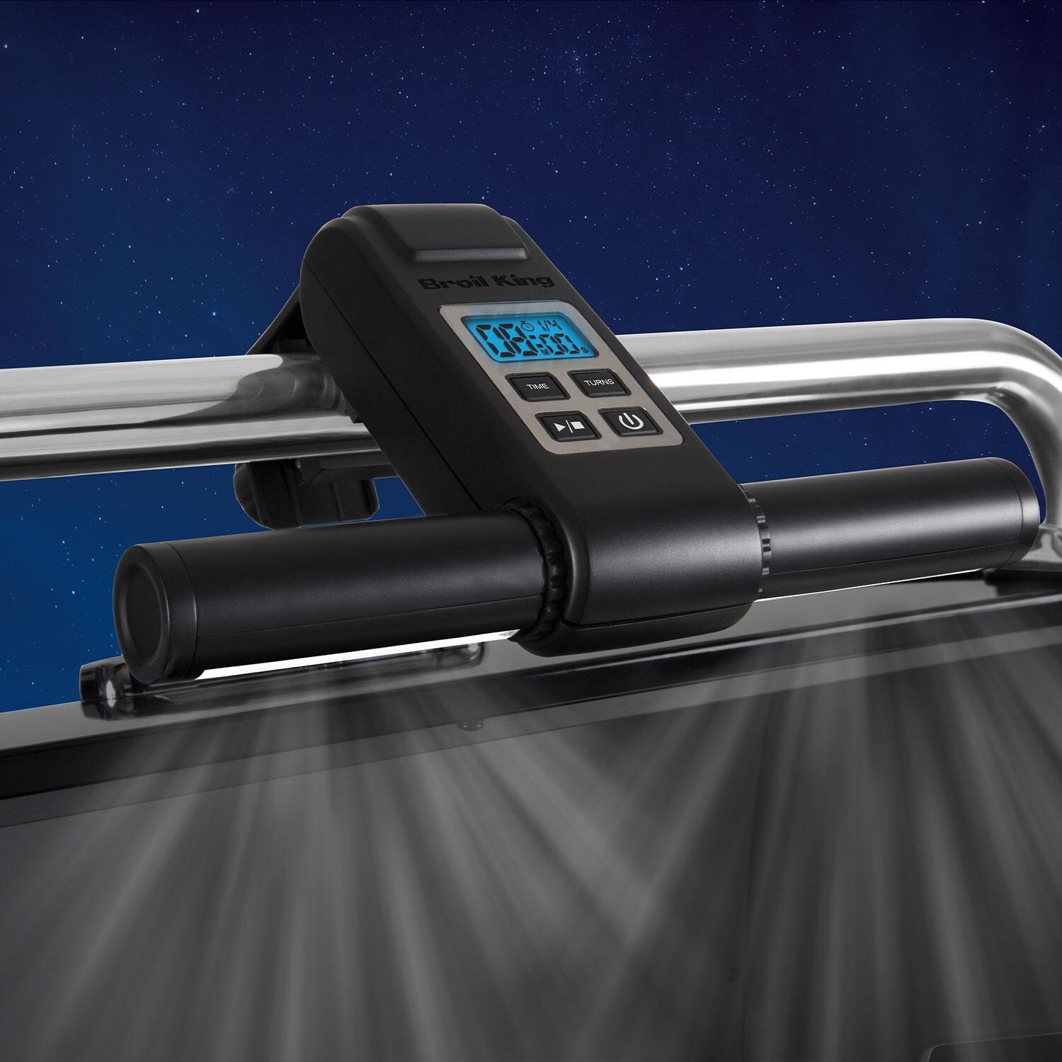 Broil King 60938 Deluxe Grill Light and Timer - Attached to Grill - Up Close - Lifestyle thumbnail