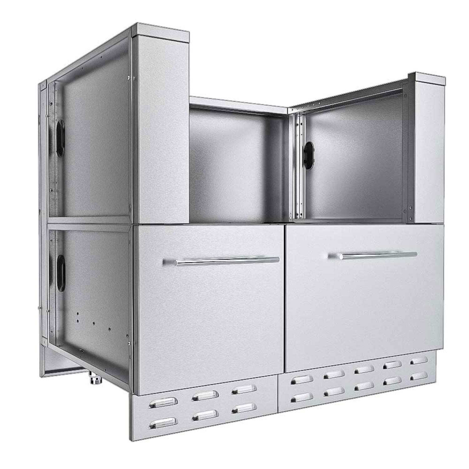 Sunstone Grills SAC37HGDC 37-in Hybrid Pellet Grill Base Cabinet - Display - White Background thumbnail