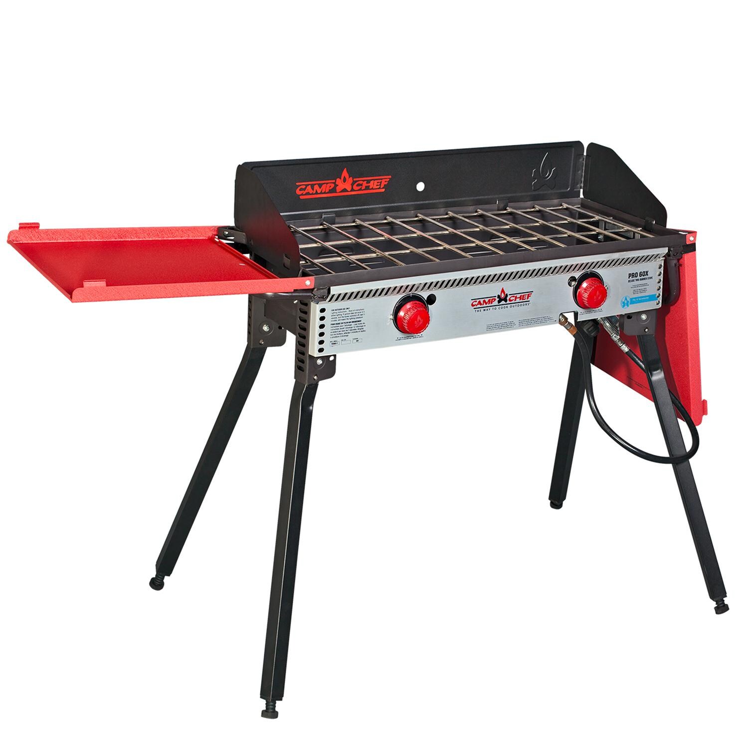 Camp Chef PRO60X Pro 60X 2-Burner Portable Propane Gas Stove - Folding Side Shelves thumbnail