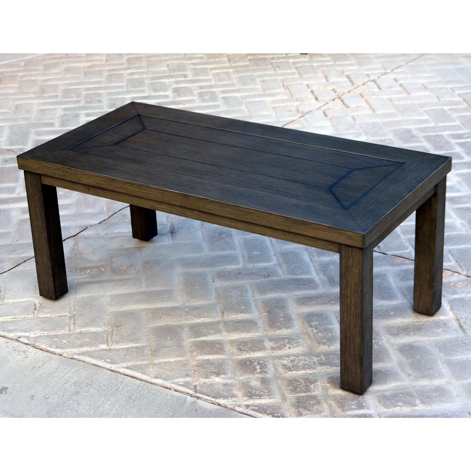 Darlee Brooklyn 43 X 21-Inch Cast Aluminum Patio Rectangular Coffee Table - Wide Angle thumbnail