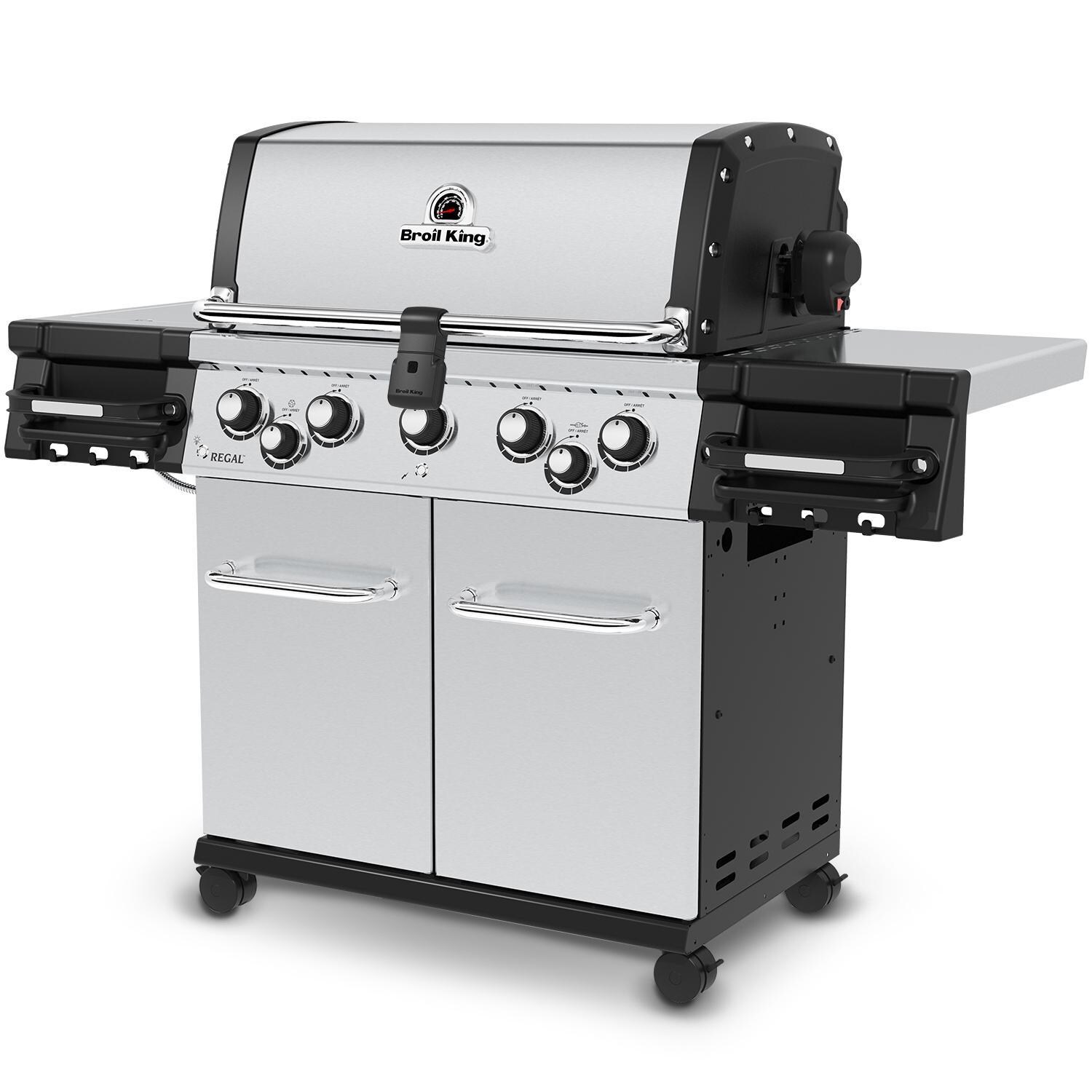Broil King 958347 Regal S590 Pro 32-Inch Natural Gas Grill - Angled Left Closed - White Background thumbnail