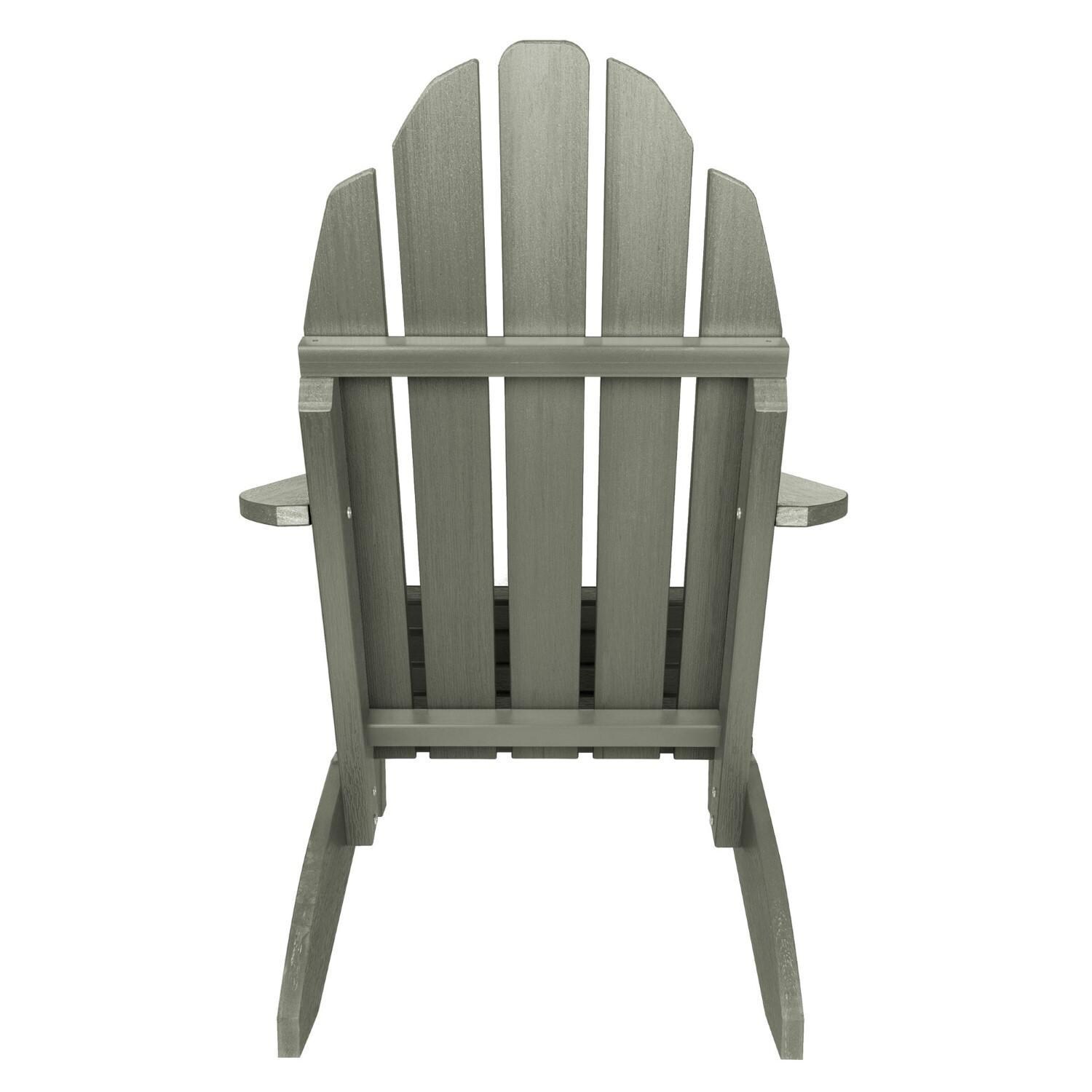 Paradise Key Recycled Adirondack Char in Eucalyptus by Lakeview Outdoor Designs - Back - White Background