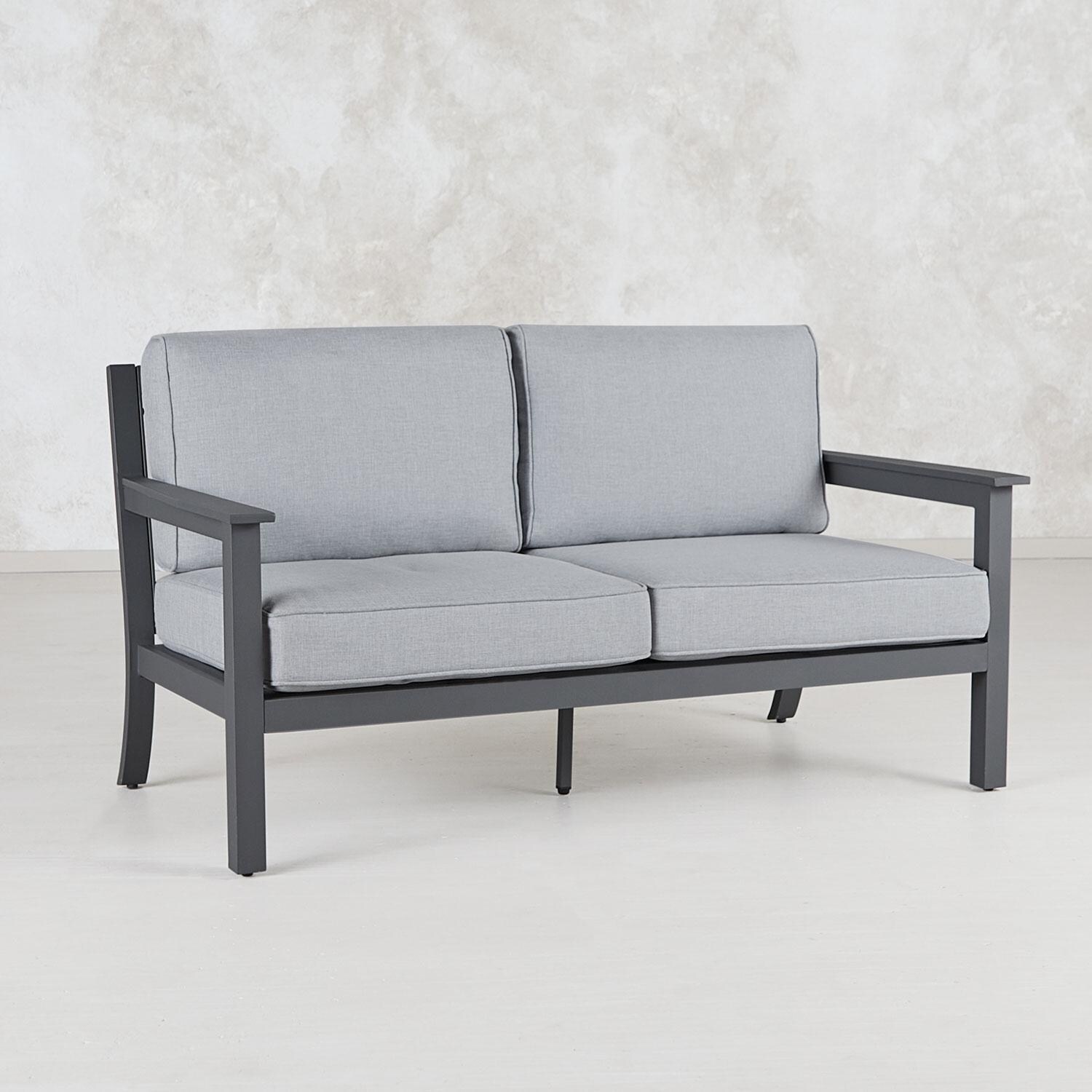 Cabin Way 2 Person Aluminum Loveseat in Gray by Lakeview Outdoor Designs