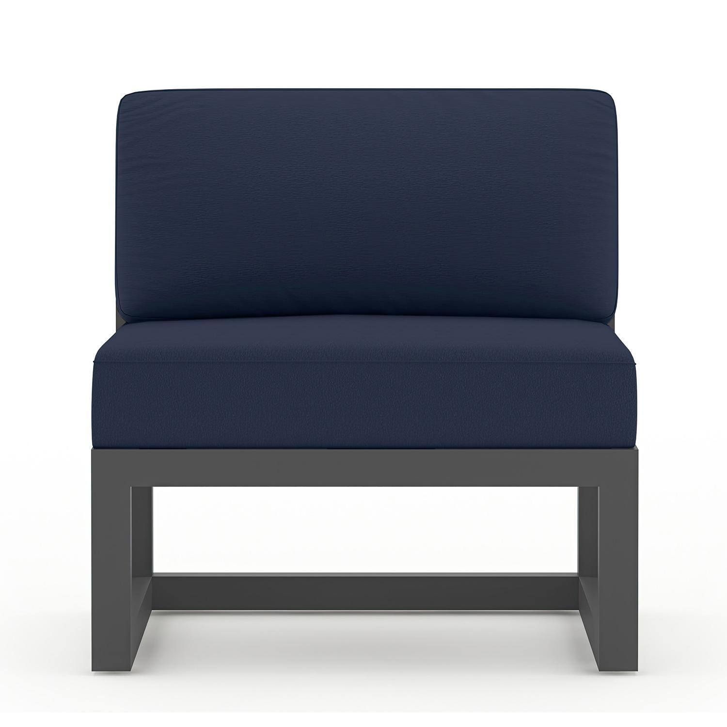 Lakeview Outdoor Designs Misty Cove Aluminum Middle Section in Slate/Spectrum Indigo by - MSTYCV-SL-MS-IN