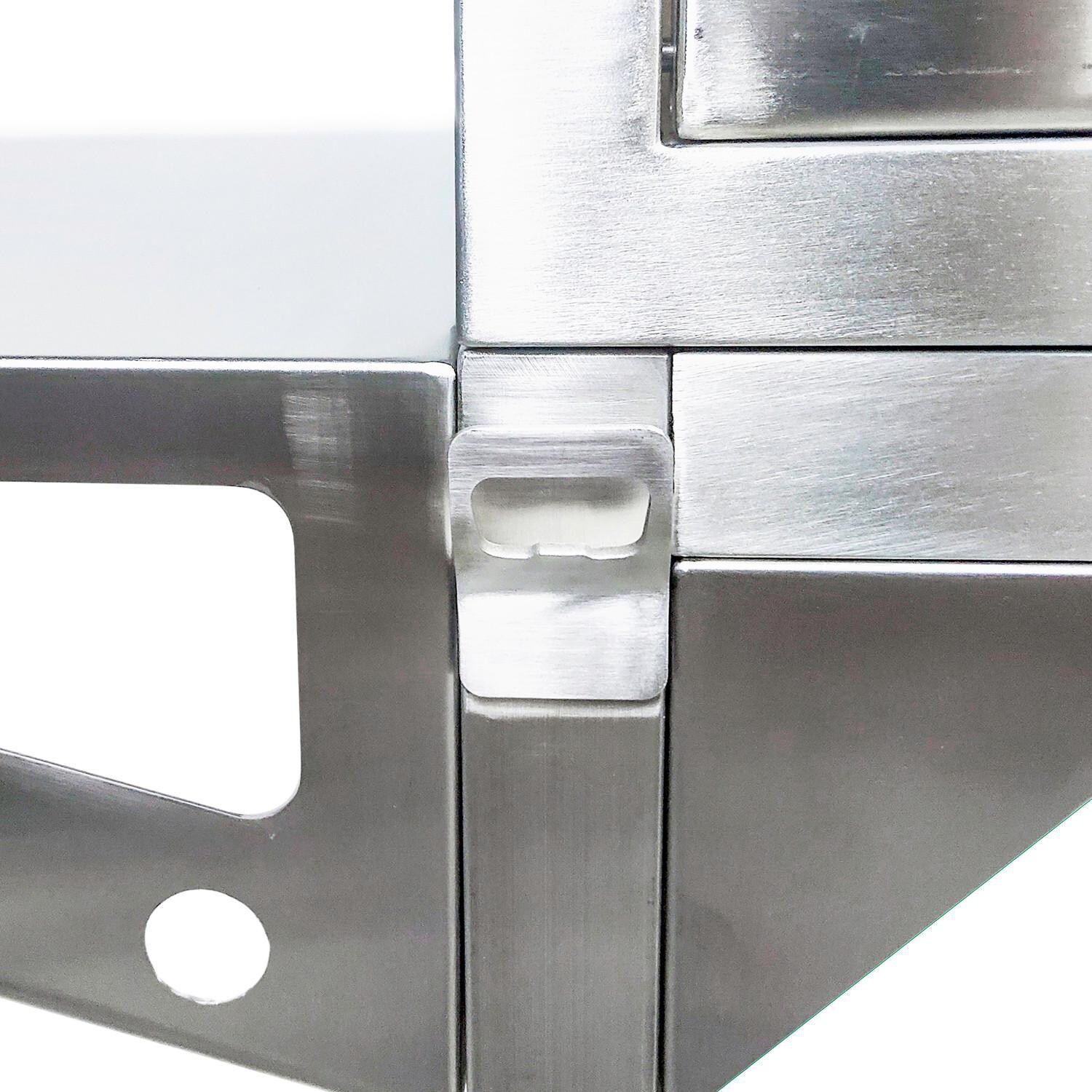 Tagwood BBQ BBQ03SSF Fully Assembled All Stainless Steel Argentine Santa Maria Wood Fire & Charcoal Grill - Bottle Opener