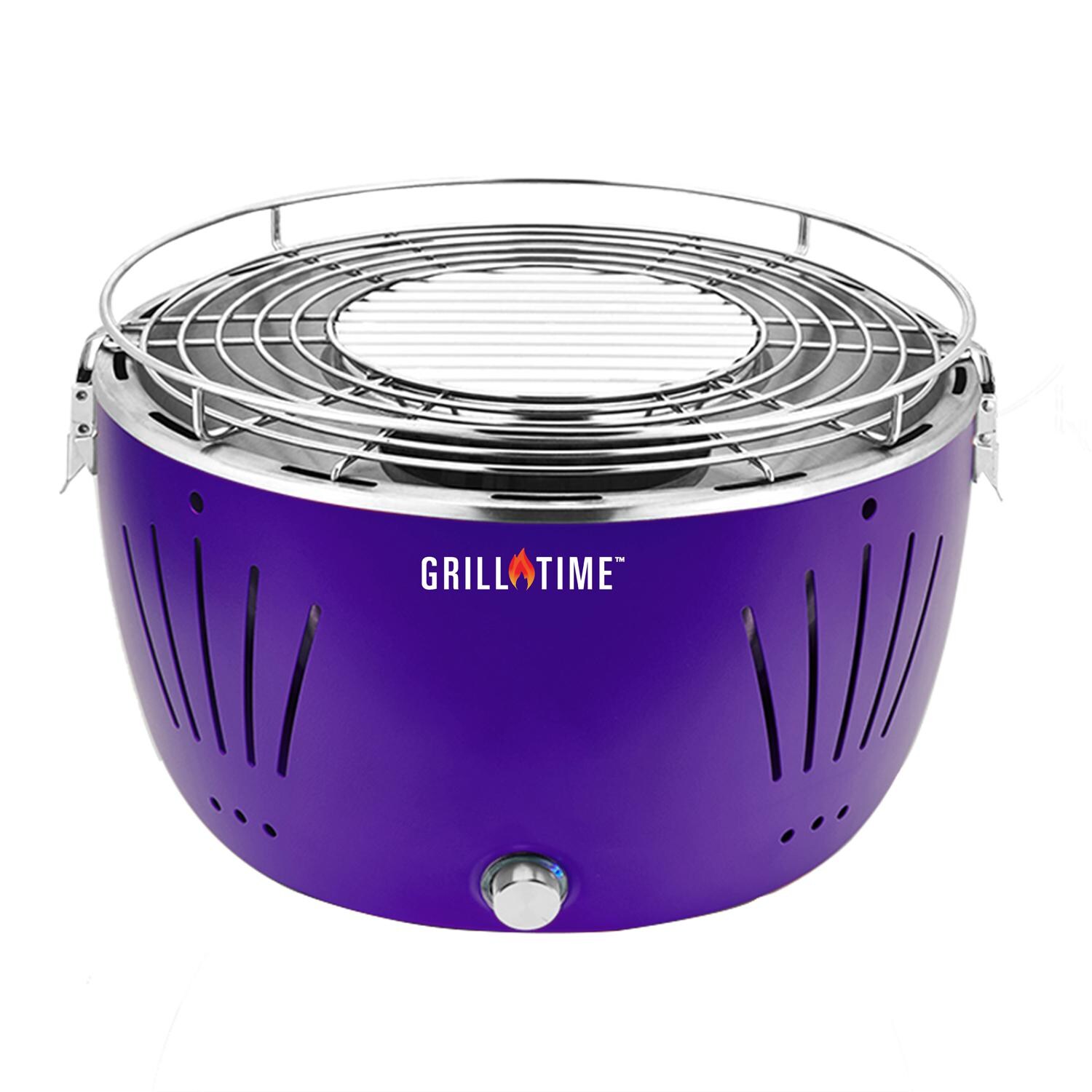 Grill Time UPG-PP-13 Tailgater GT Purple Portable Charcoal Grill thumbnail