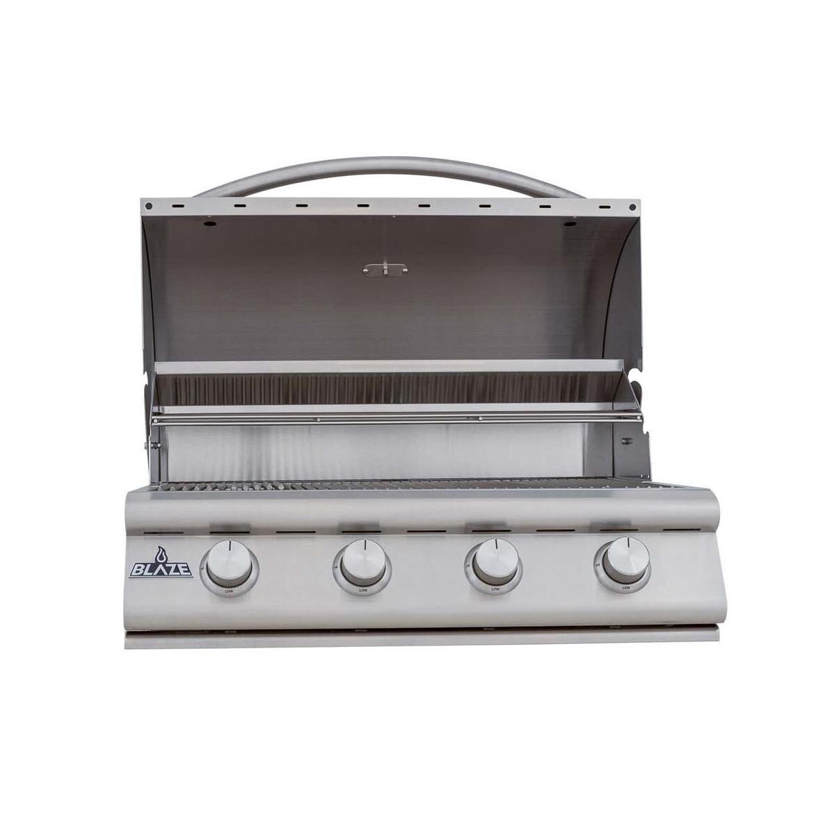 Blaze BLZ-4BCM-NG 32-in Natural Gas Grill - Lid Open - White Background