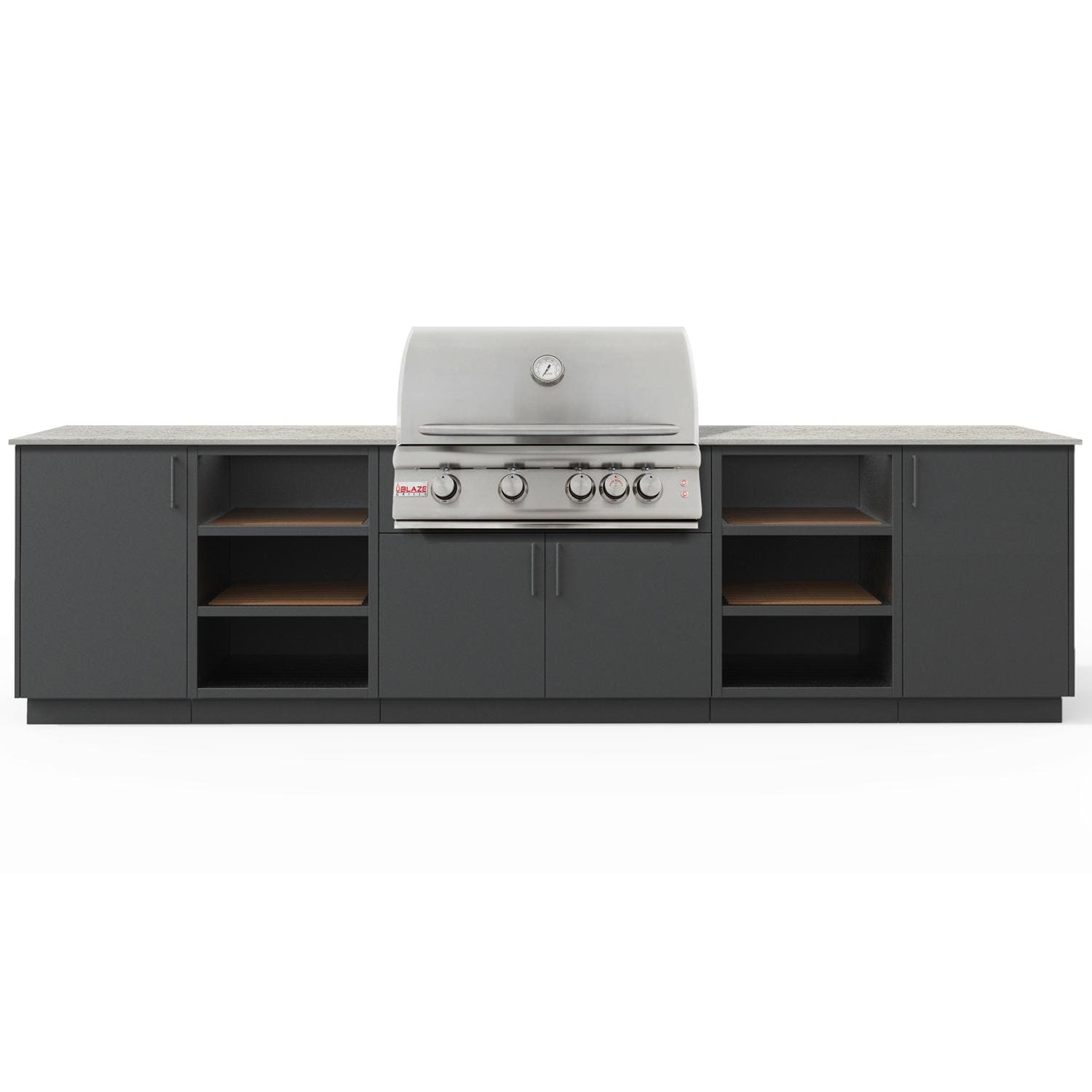 Urban Bonfire B-Savannah-36-Blaze-Keon-Anthracite Savannah 32 Outdoor Kitchen w/ Blaze Premium LTE Propane Grill, Keon Countertop & Anthracite Finish - White Background thumbnail