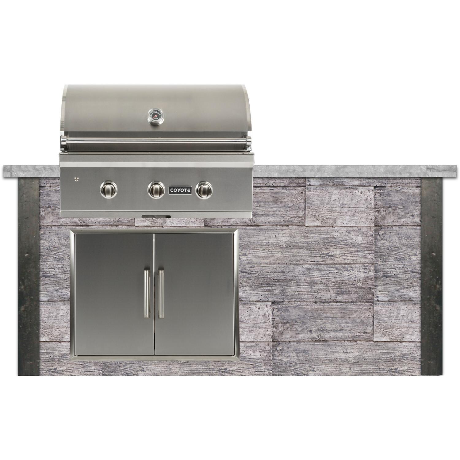 Coyote Ready-To-Assemble 6 Ft Outdoor Kitchen Island With ...