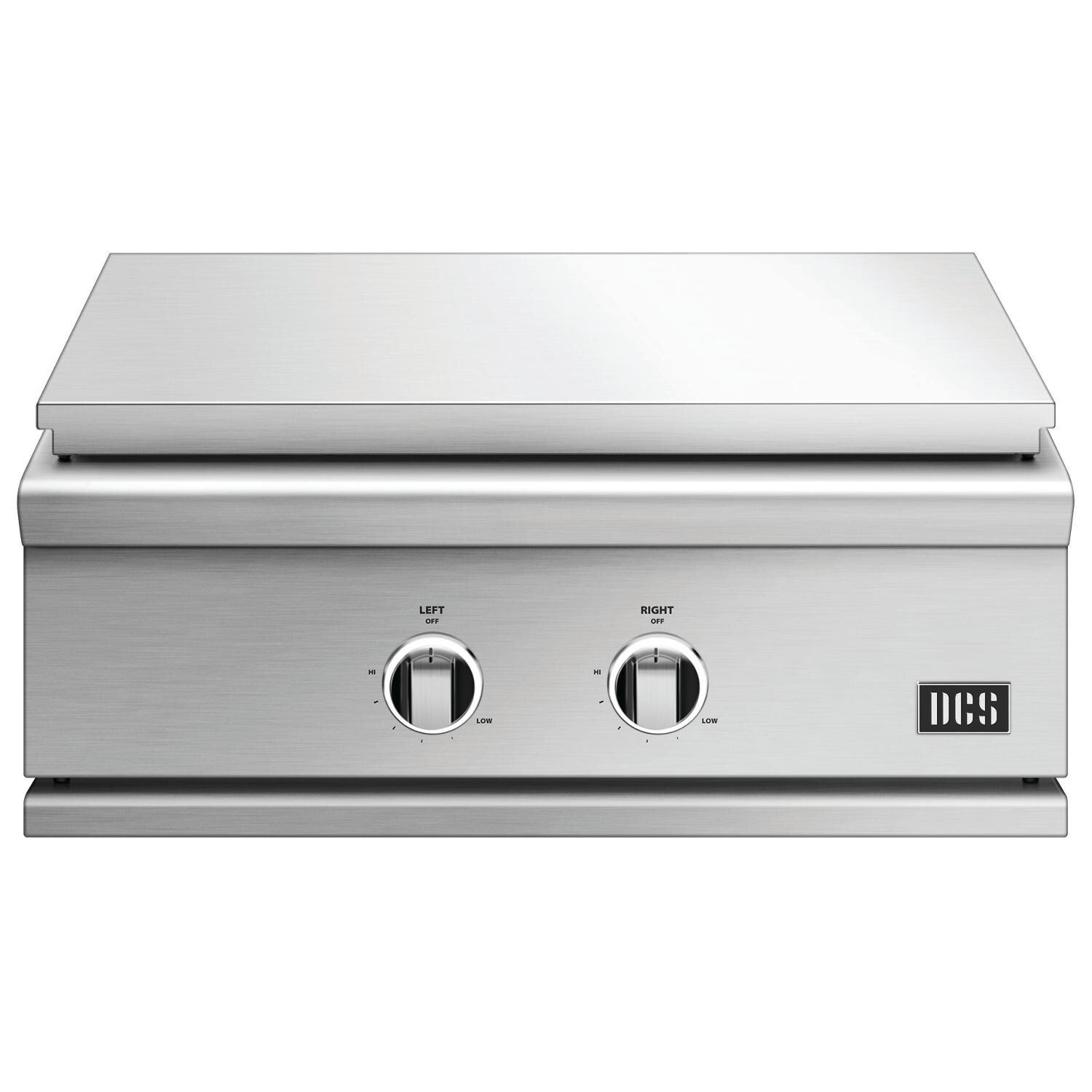 DCS GDE1-30-N Series 9 30-Inch Natural Gas Griddle - Cover on Top thumbnail