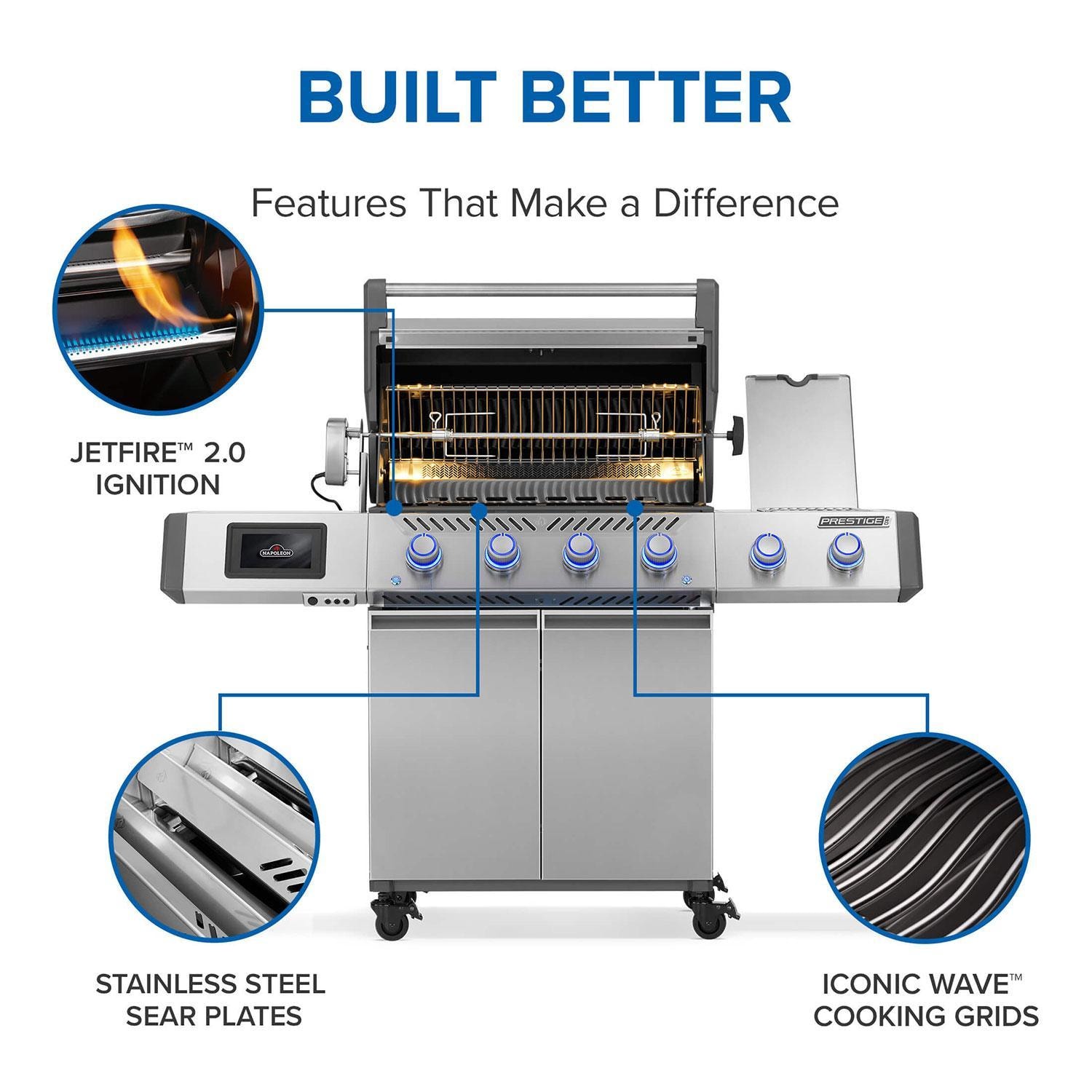 Napoleon PRO500VXRSIBPSS Prestige PRO 500 4 Burner Propane Grill w/ Smart Technology - Features Like No Other - Detail thumbnail
