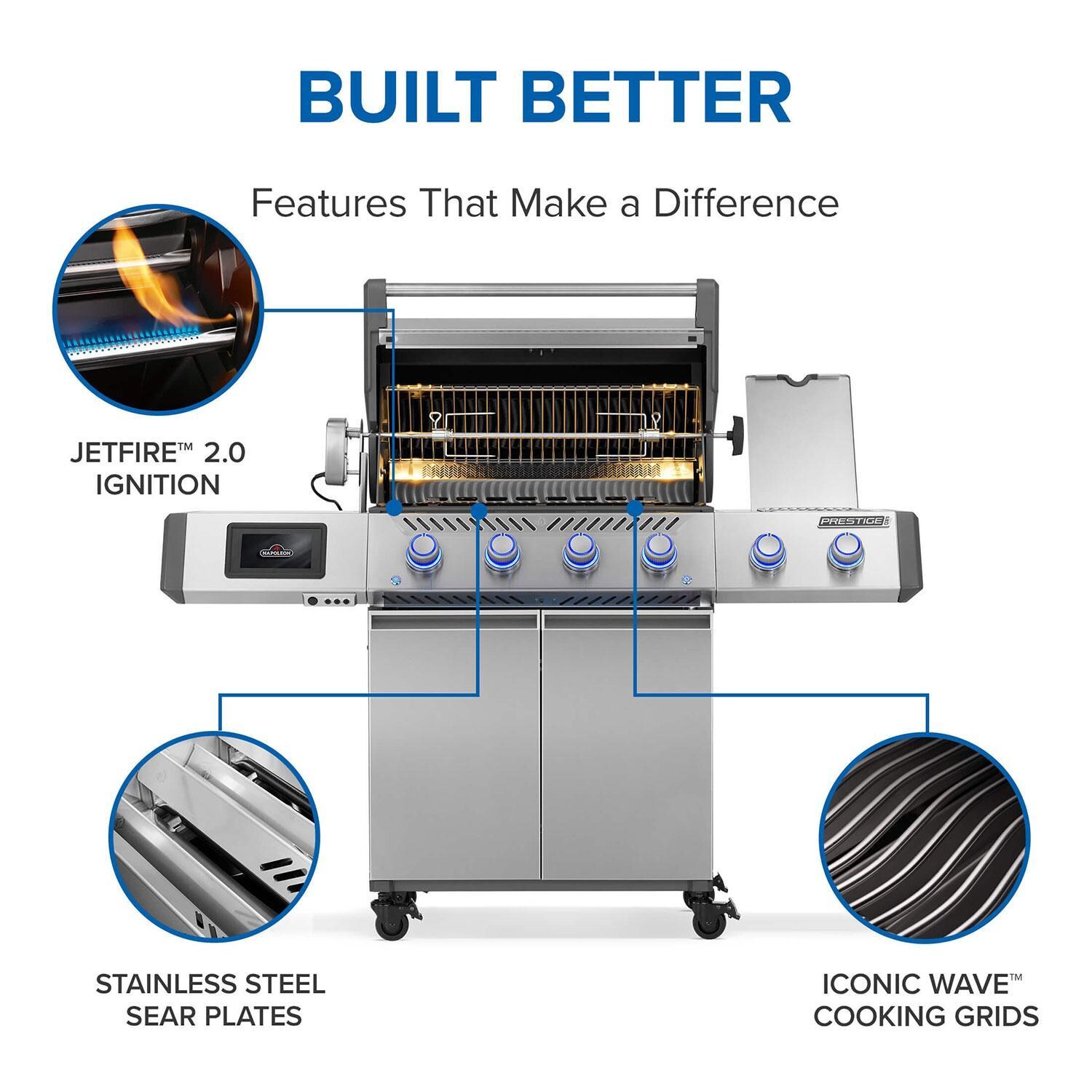 Napoleon PRO500VXRSIBPSS Prestige PRO 500 4 Burner Propane Grill w/ Smart Technology - Features Like No Other - Detail thumbnail