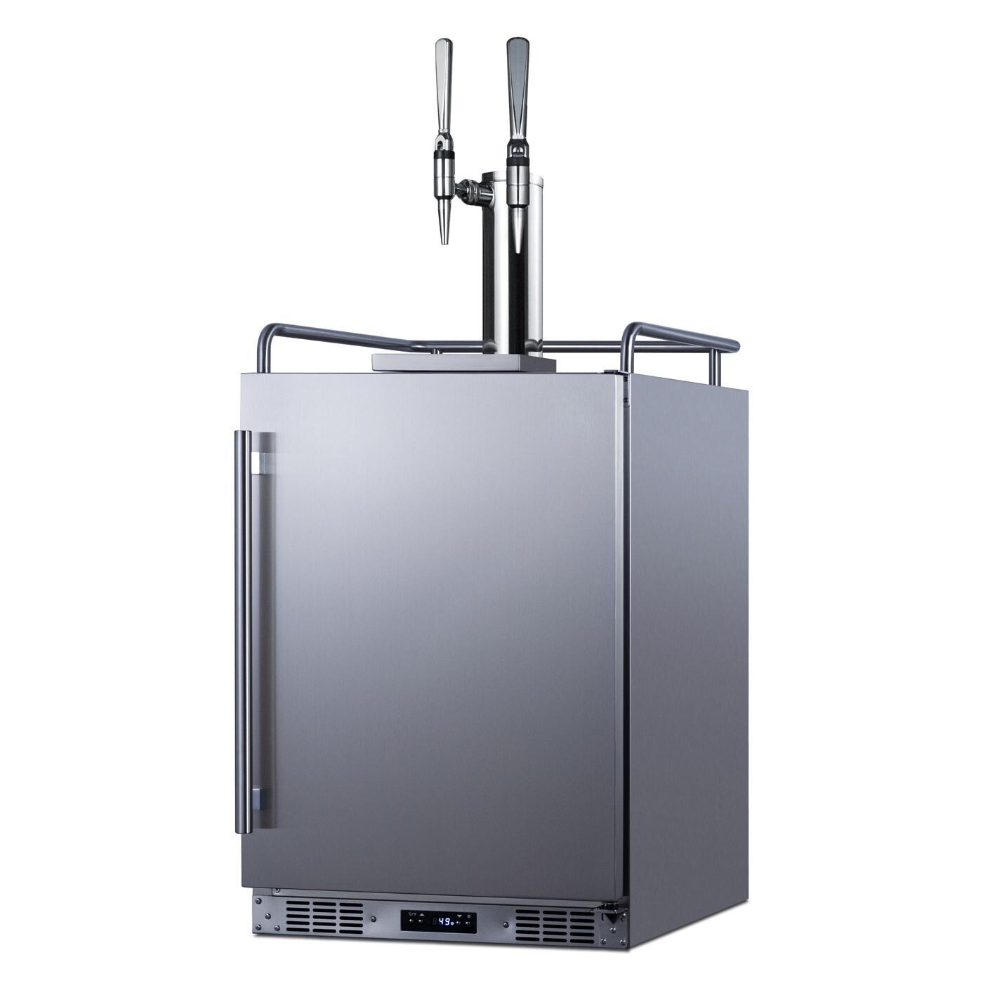 Summit SBC682NCFTWIN Commercial Outdoor Rated Double Tap Nitro Infused Coffee Dispenser / Kegerator - Angled thumbnail