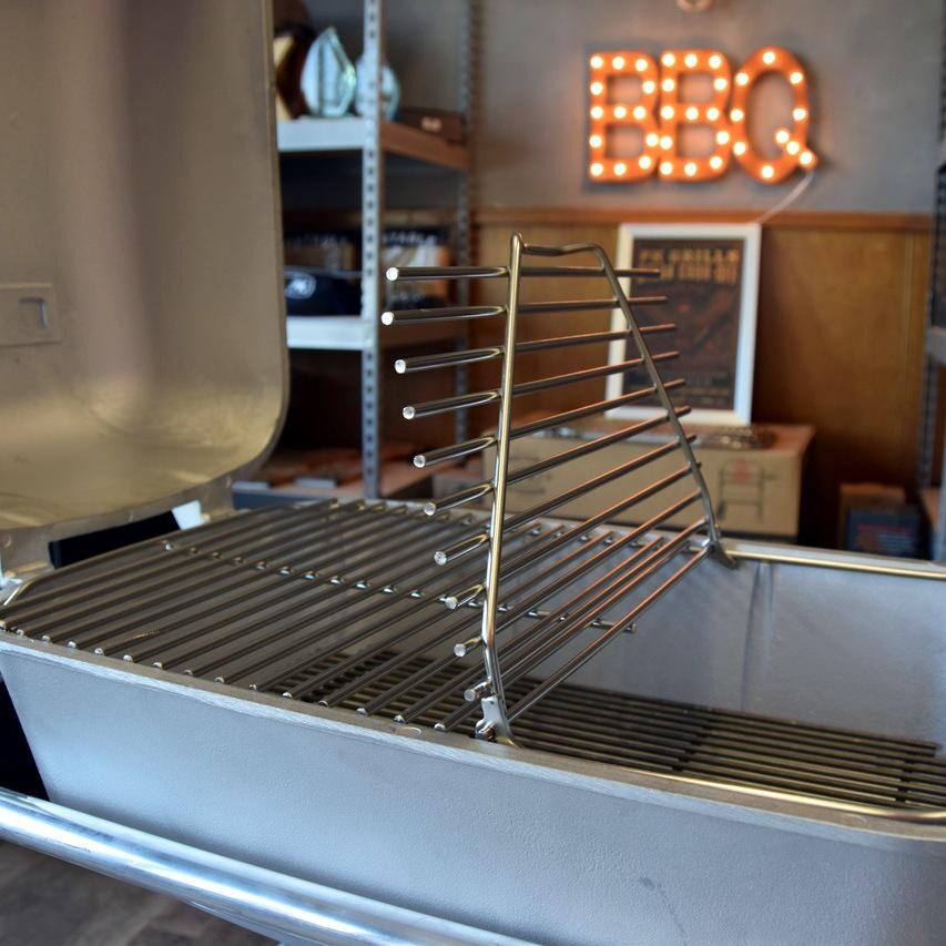 Portable Kitchen Stainless Steel Replacement Hinged Cooking Grid - Open Hinge thumbnail