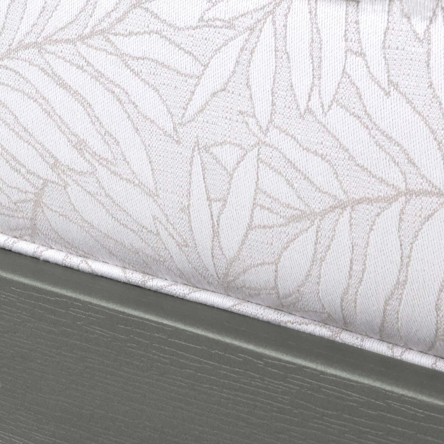 Blushing Bay Recycled Plastic Ottoman in Lively Parchment/Coastal Teak by Lakeview Outdoor Designs - Cushion - Detail thumbnail