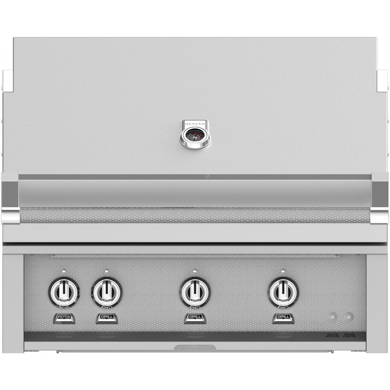 Hestan 36-Inch Built-In Natural Gas Grill W/ Sear Burner & Rotisserie - Steeletto - GMBR36-NG-SS
