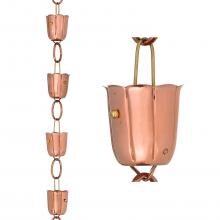 Bluebell 8 1/2 Ft Rain Chain By Good Directions - Pure Copper