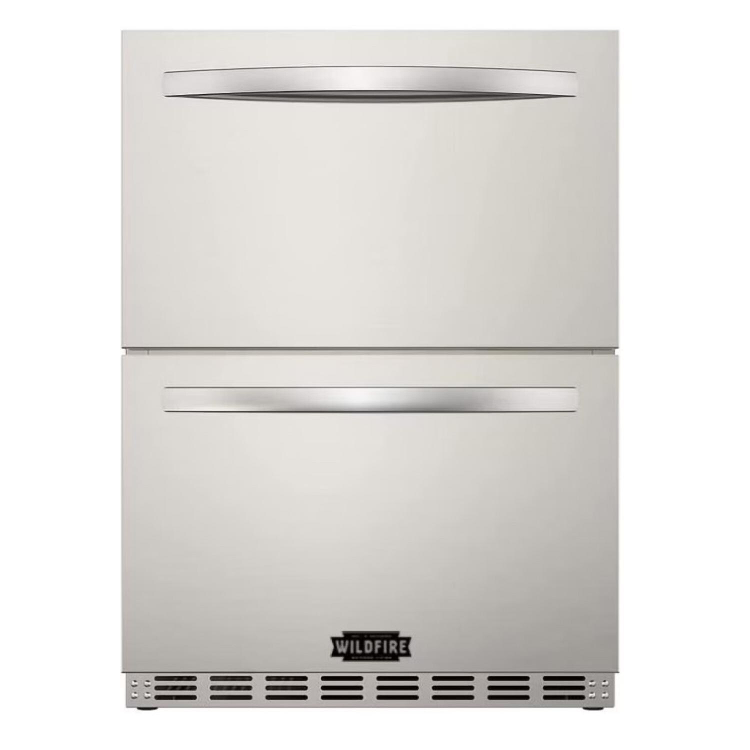 Wildfire 42 Inch Ultimate Grill Outdoor Package w/Power Burner & 24 Inch Dual Outdoor Rated Refrigerator Drawers - Refrigerator Drawers - White Background thumbnail