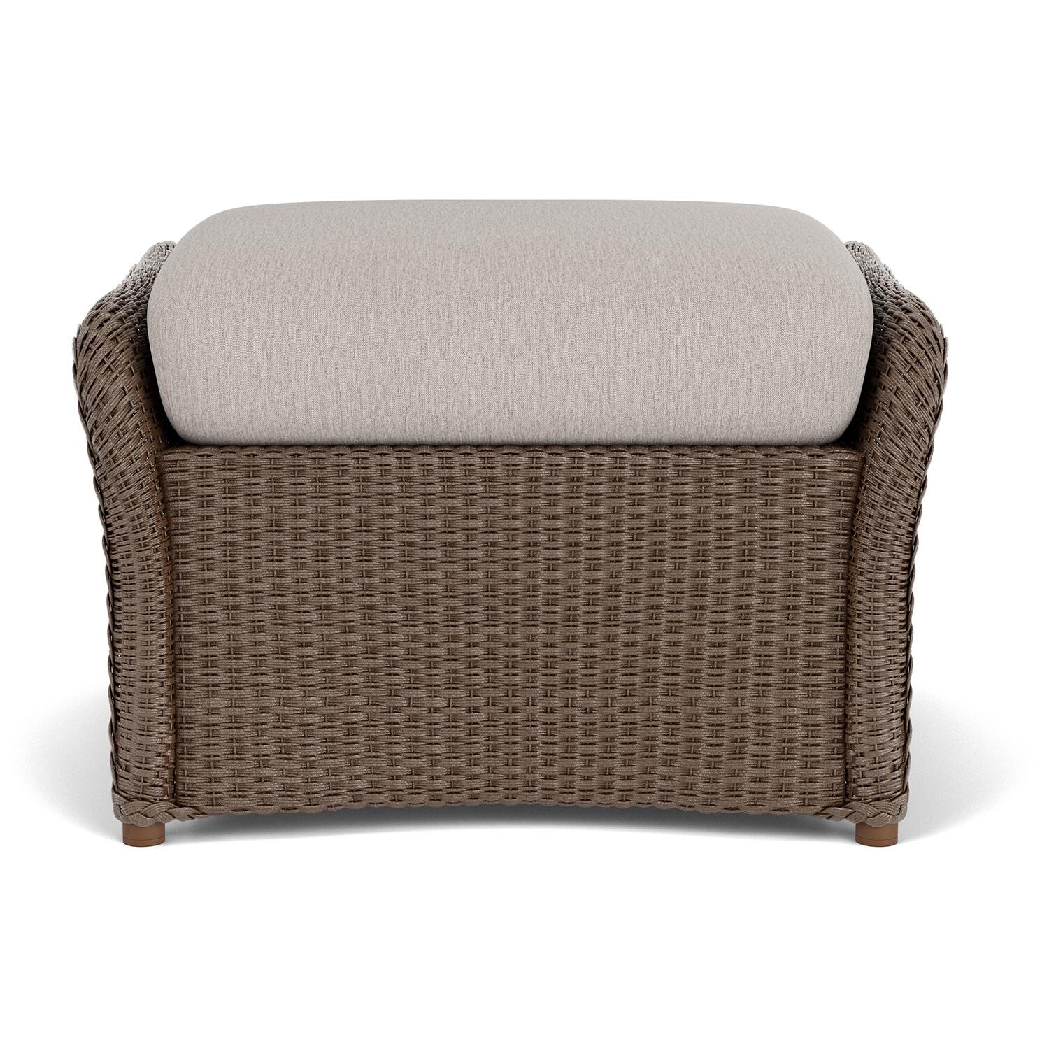 Weekend Retreat Lloyd Loom Ottoman in Bark/Remy Cloud by Lloyd Flanders