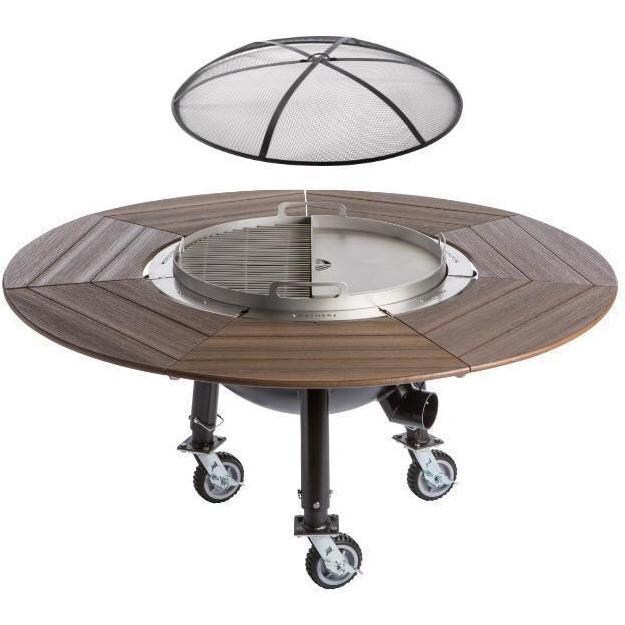 Gather Grills Tailgater 28-Inch Wood Fired Grill W/ Standard Package - T1000-Standard-Black