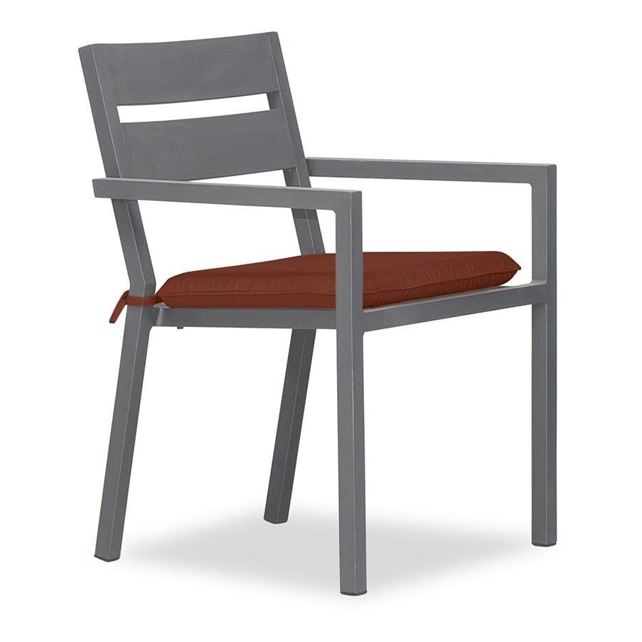 Calm Bay Aluminum Dining Arm Chair in Slate/Canvas Henna by Lakeview Outdoor Designs