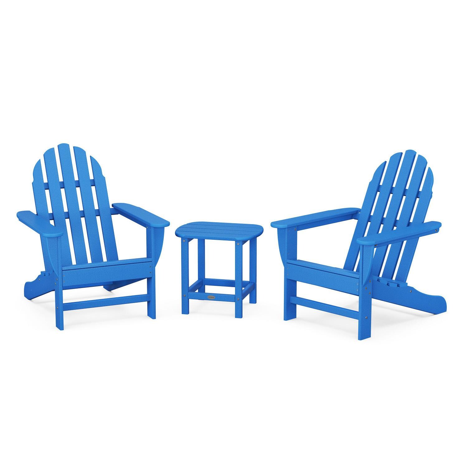 POLYWOOD PWS697-1-PB Classic Adirondack 3-Piece Set W/ South Beach 18-Inch Side Table thumbnail
