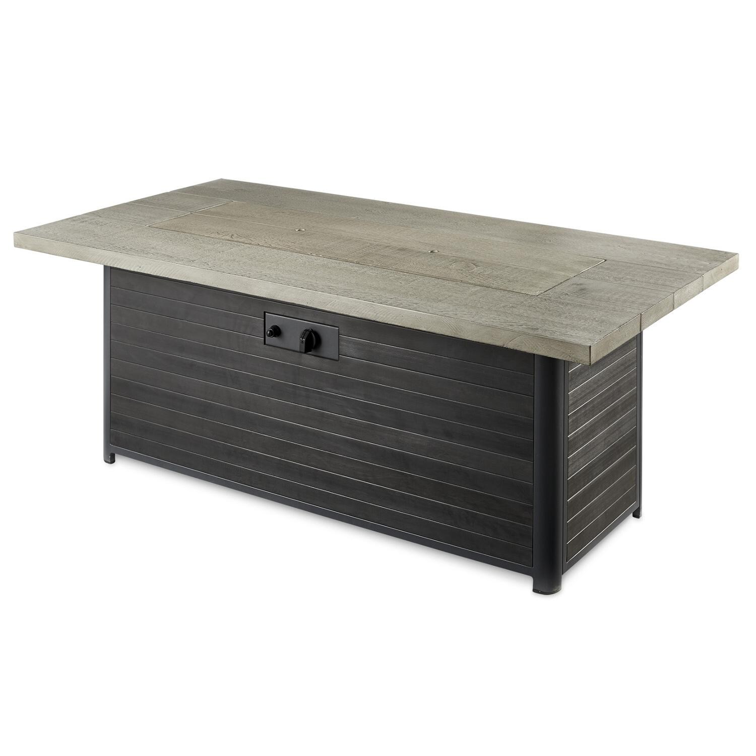 Lakeview Outdoor Designs Cedar Ridge Linear Gas Fire Pit Table - Included matching burner cover adds almost four square feet of table space thumbnail