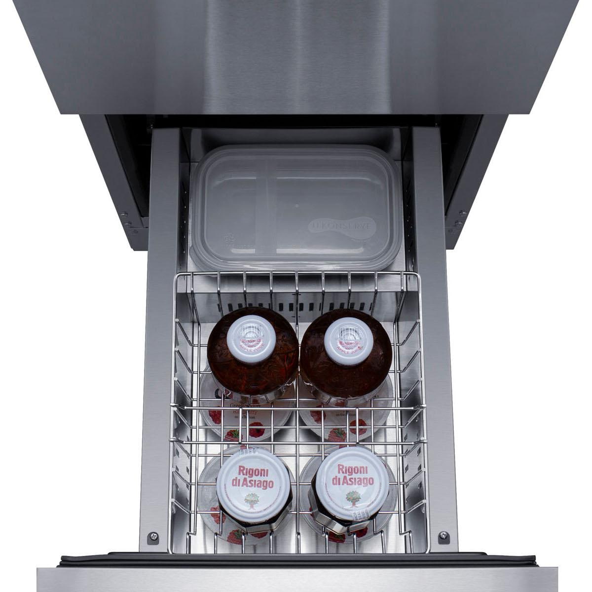 Summit ADRD15OS 15-Inch 2.8 Cu. Ft. ADA Compliant Outdoor Double Drawer Compact Refrigerator - Bottom Drawer Stocked thumbnail