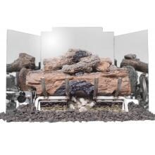 Peterson Real Fyre 18-Inch 3-Fold Contemporary Polished Stainless Steel Fireback image