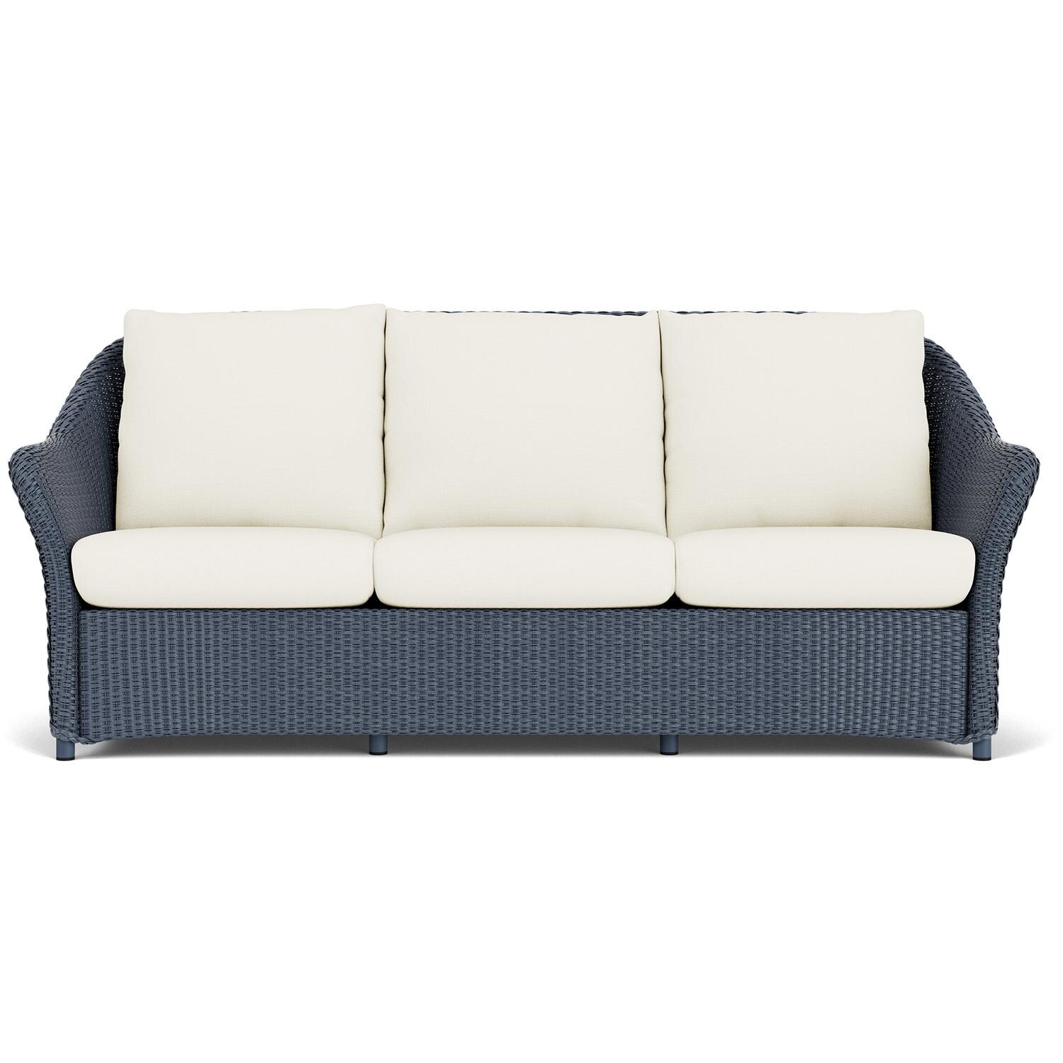 Lloyd Flanders Weekend Retreat Sofa in Denim Blue Finish W/ Sailcloth Salt Fabric thumbnail