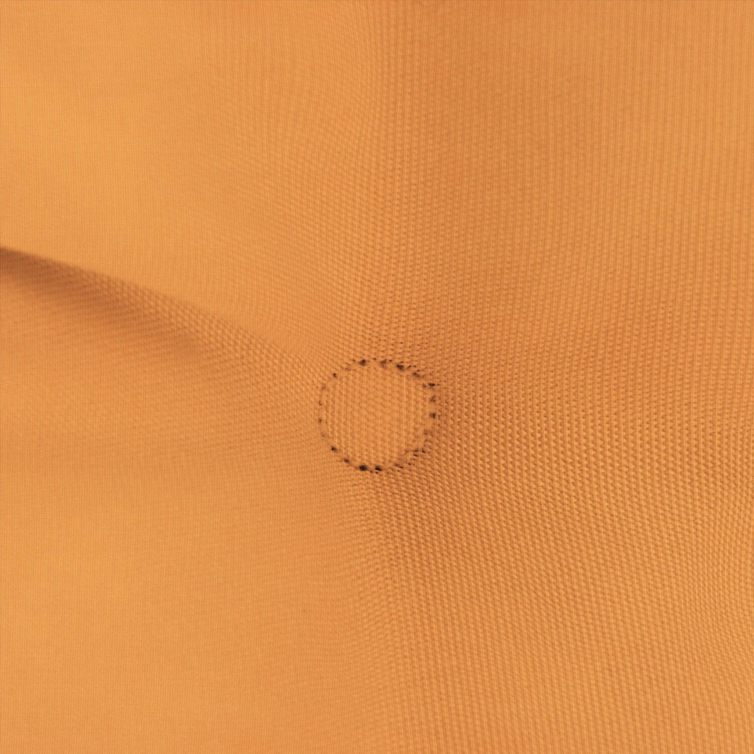 Sunbrella Canvas Tangerine Medium Outdoor Replacement Seat Cushion By UltimatePatio.com - Tufting Detail thumbnail