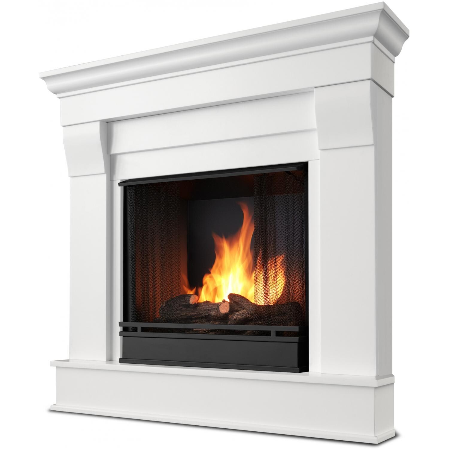 Real Flame Chateau 40-Inch Corner Gel Fireplace - White thumbnail