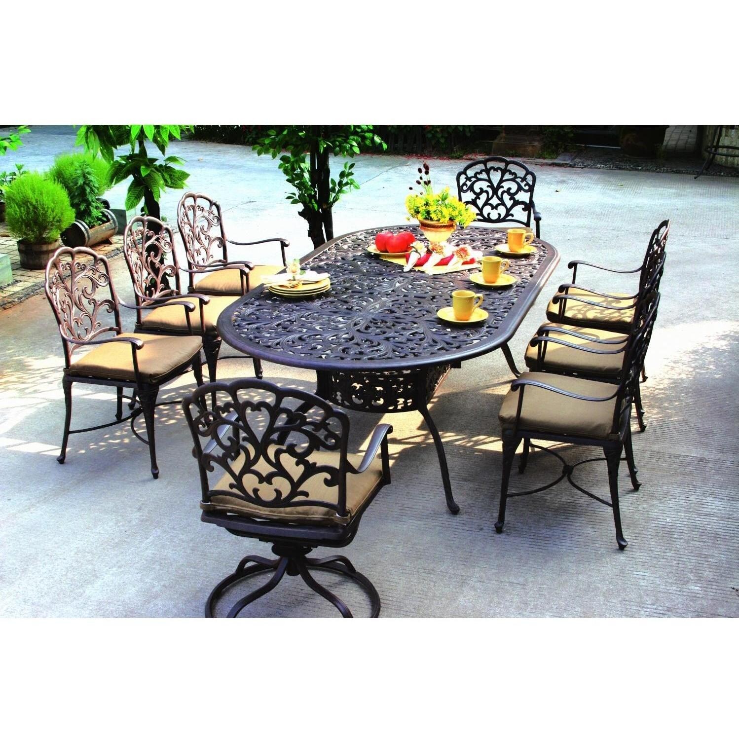 Darlee Catalina 8-Person Patio Dining Set thumbnail