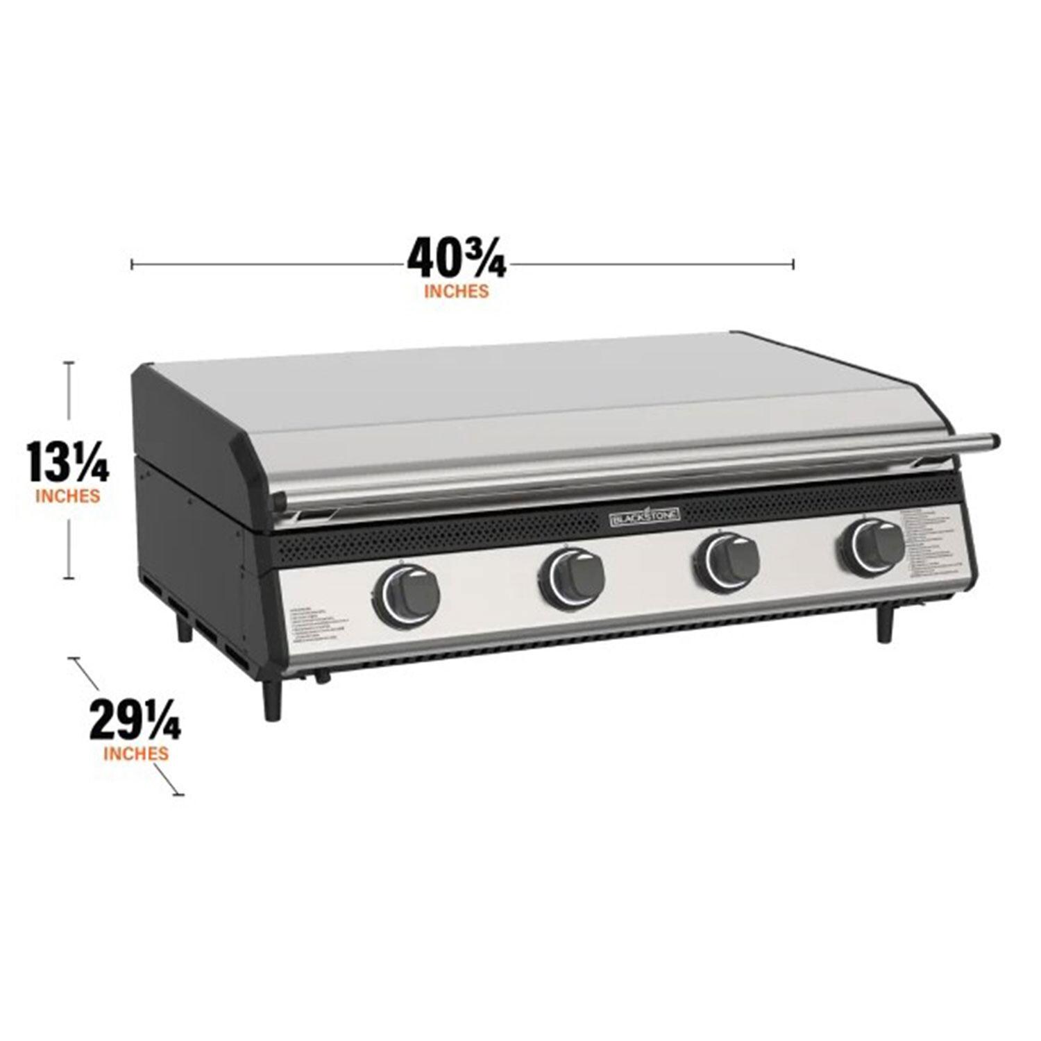 Blackstone 6303 36 Inch Built-In Natural Gas Griddle W/ Hood & Insulated Jacket - Dimensions - Dimensional thumbnail