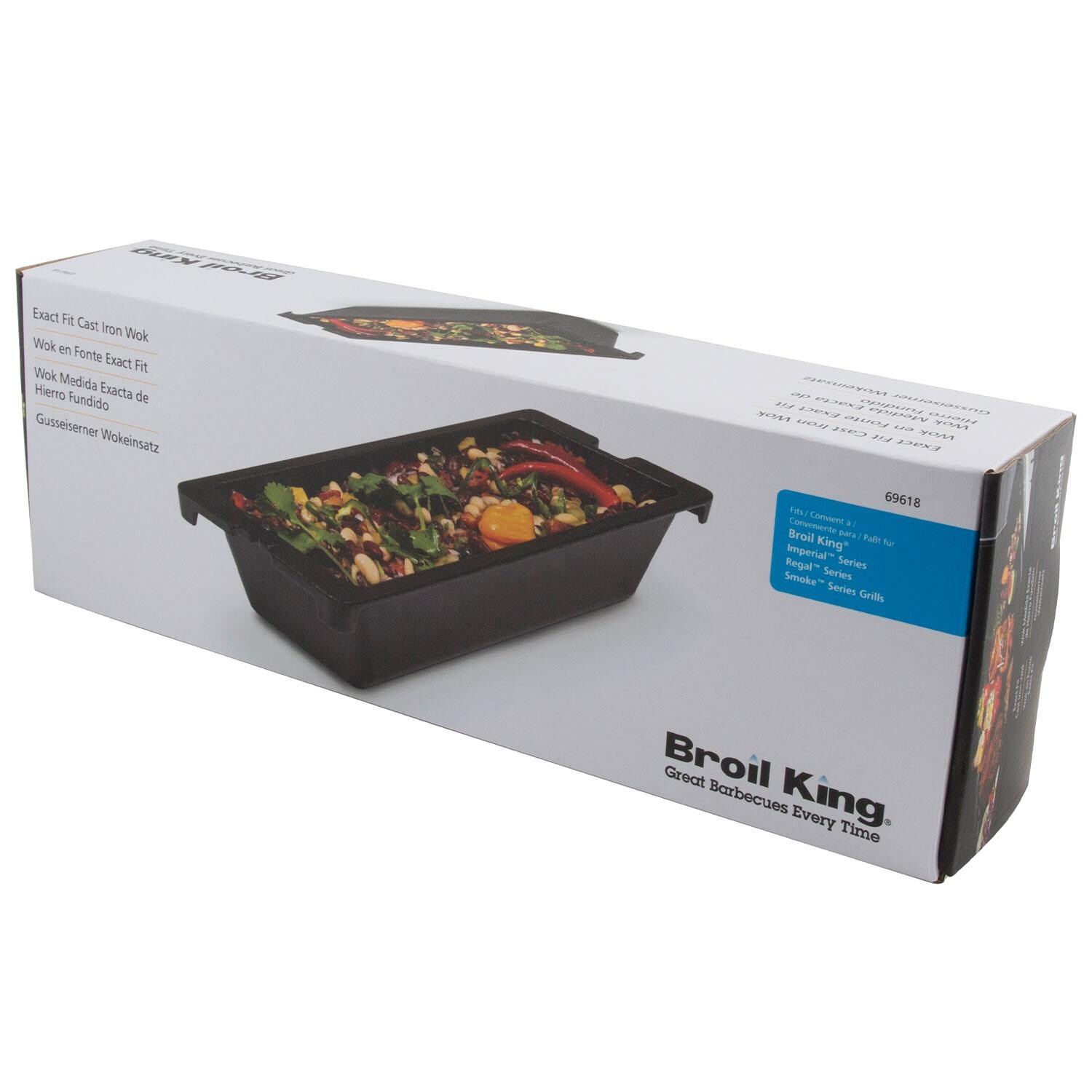 Broil King 69618 Imperial/Regal Cast Iron Wok - Packaged - Left View - White Background thumbnail