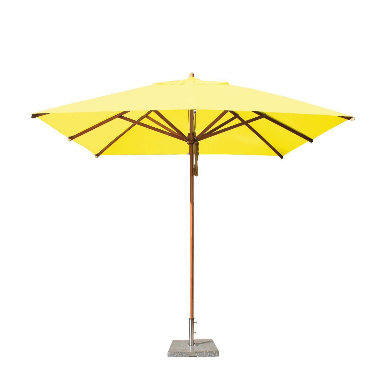 Bambrella Levante 8 1/2 Ft. Square Market Umbrella With Yellow Canopy (Umbrella Base Not Included) thumbnail