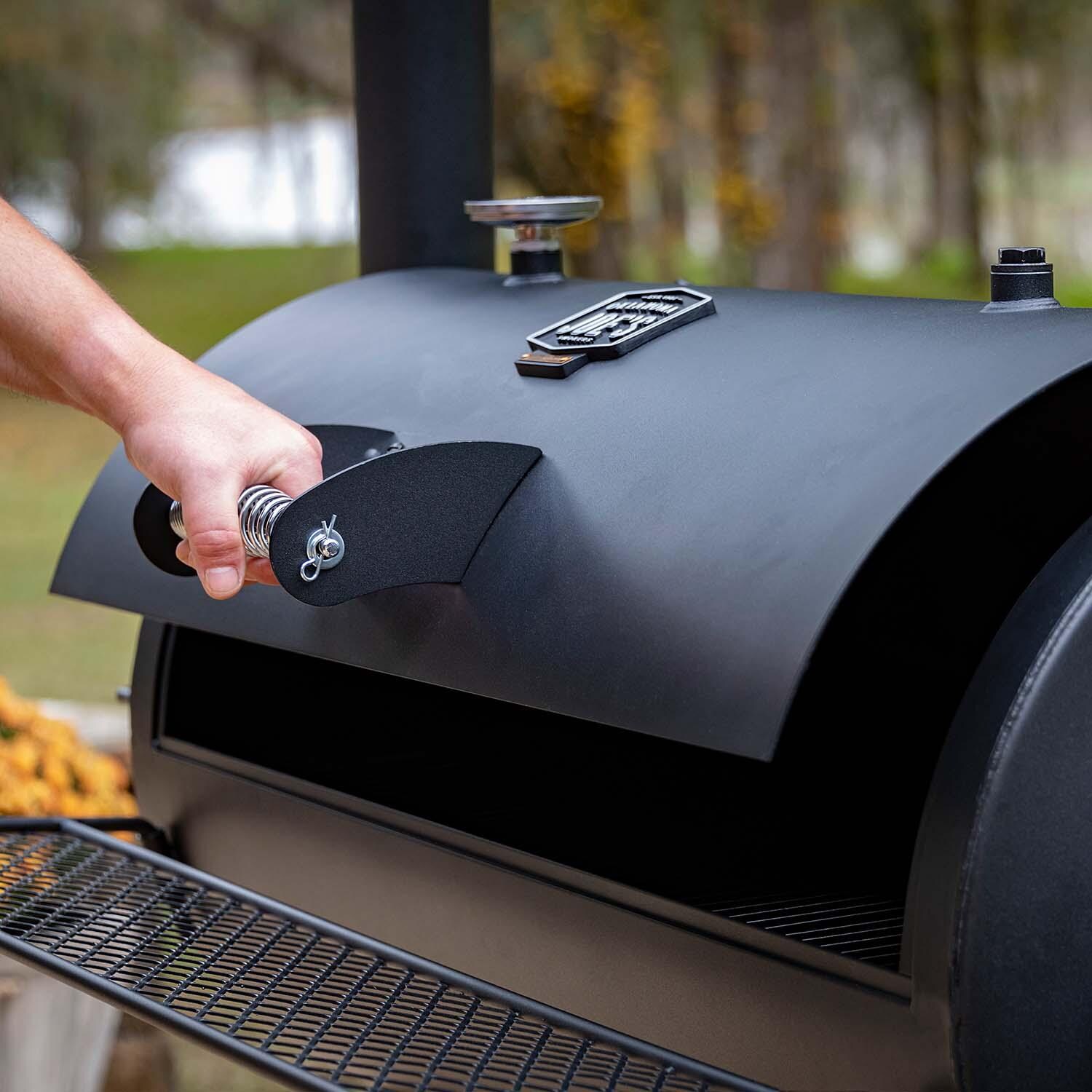 Oklahoma Joe's 13201747-50 Longhorn Offset Smoker - Handle - Lifestyle thumbnail