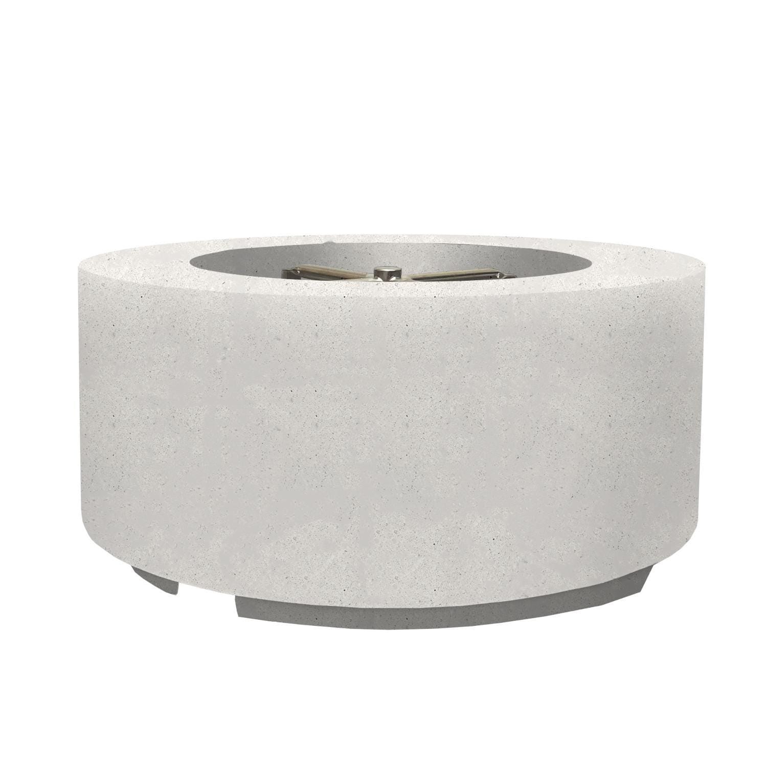 Cilindro 36-in Round GFRC Propane Fire Pit in Ultra White by Prism Hardscapes