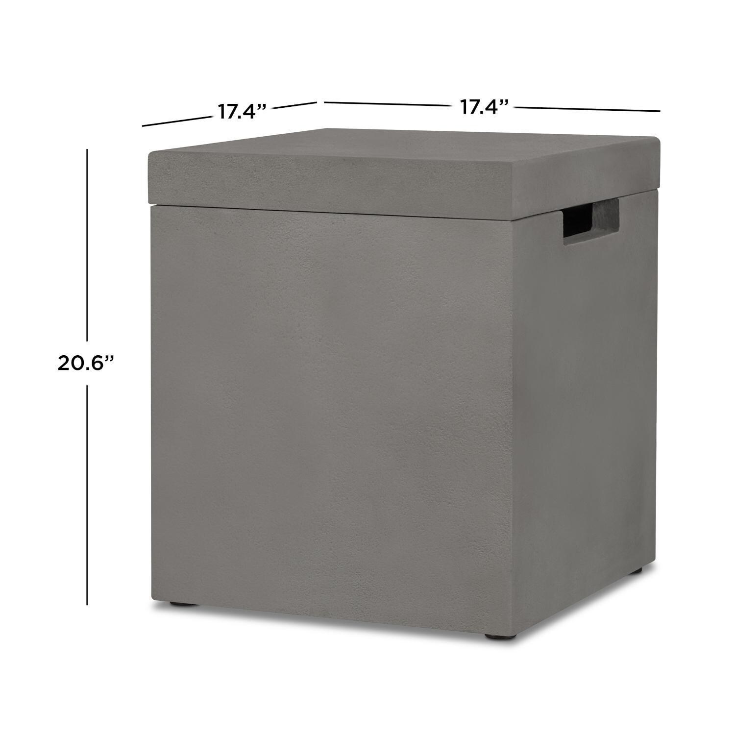 BBQGuys Signature 357-FLNT Olliewood Propane Tank Cover - Flint - Dimensions - Diagram thumbnail