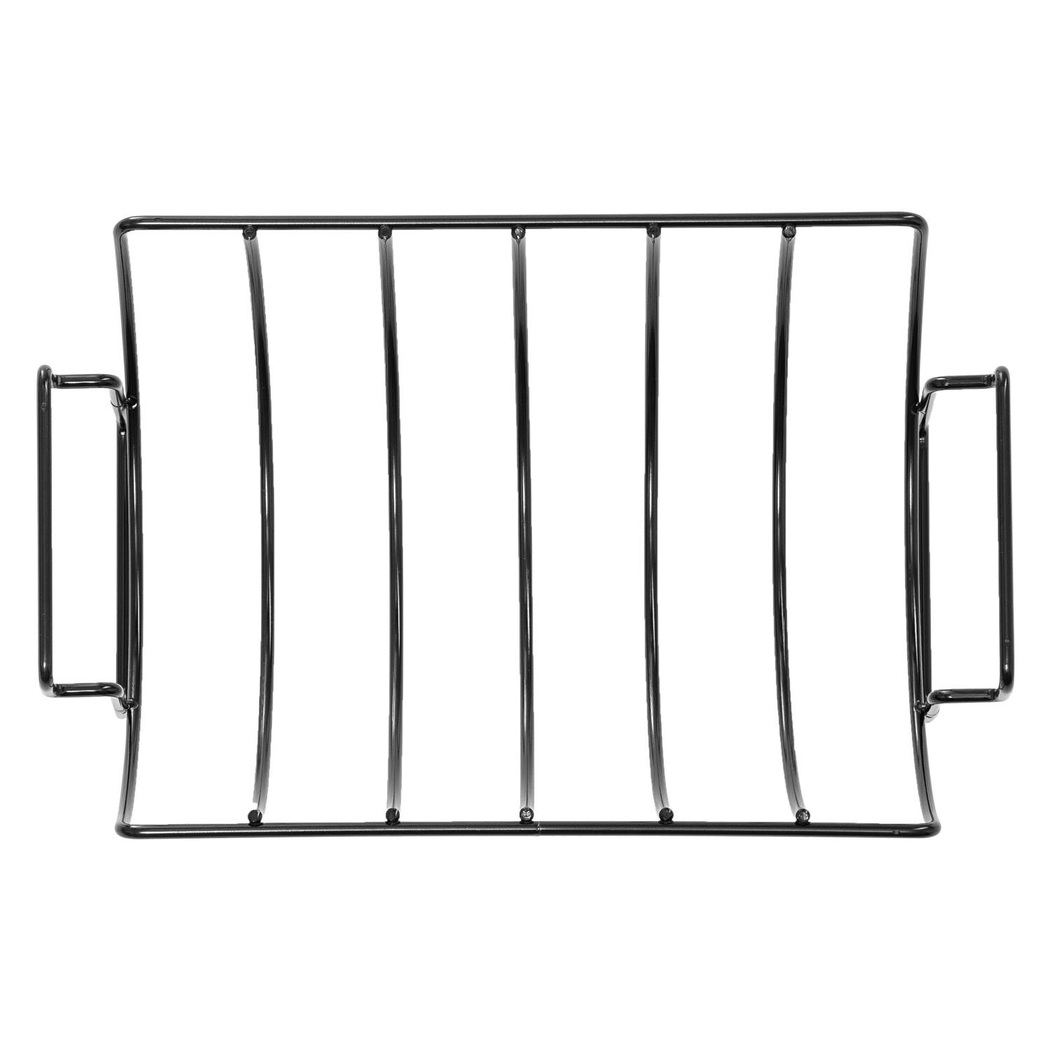 BBQGuys Signature BBQ-RERBR Non-Stick Reversible Rib & Roast Rack - Overhead thumbnail