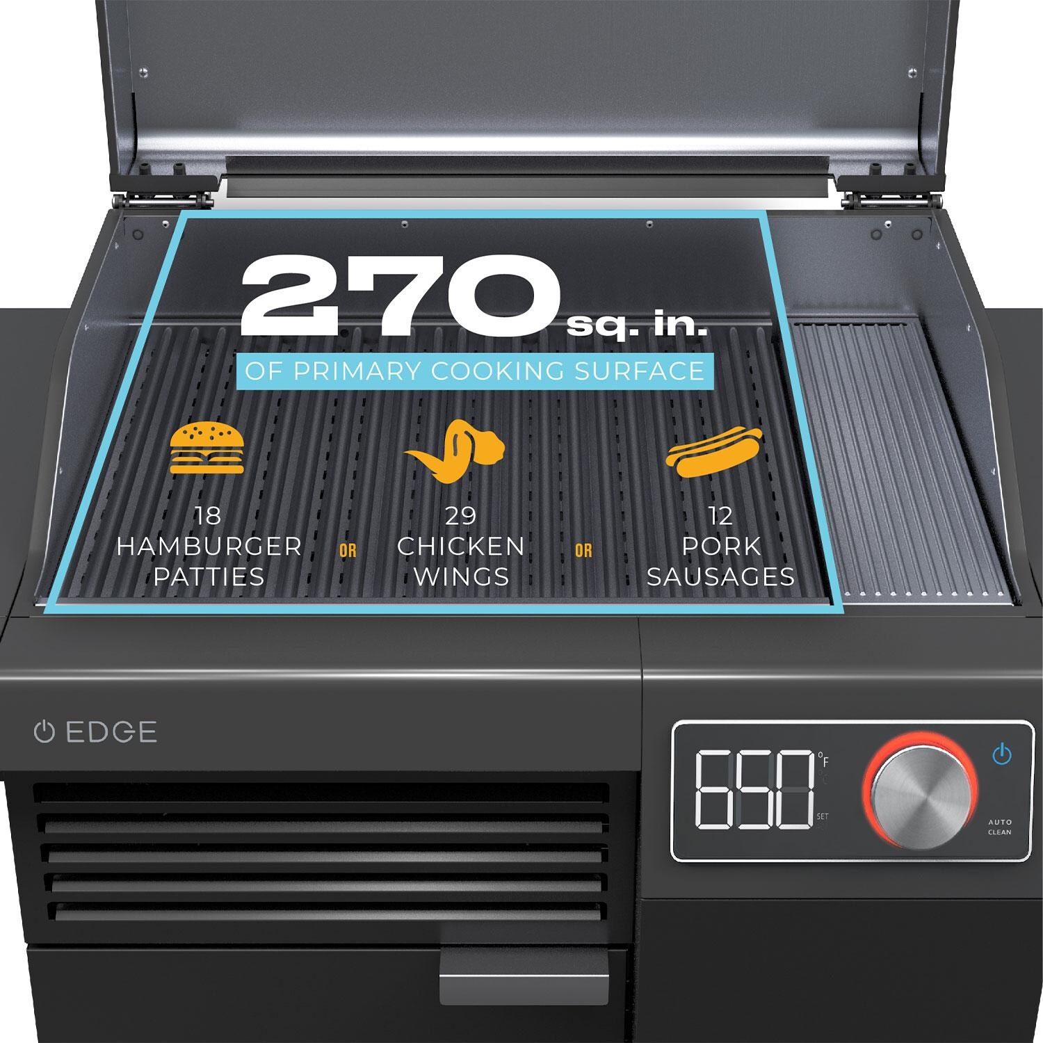 Charbroil 24652144 Edge Electric Grill - Black - Cooking Capacity - Detail thumbnail