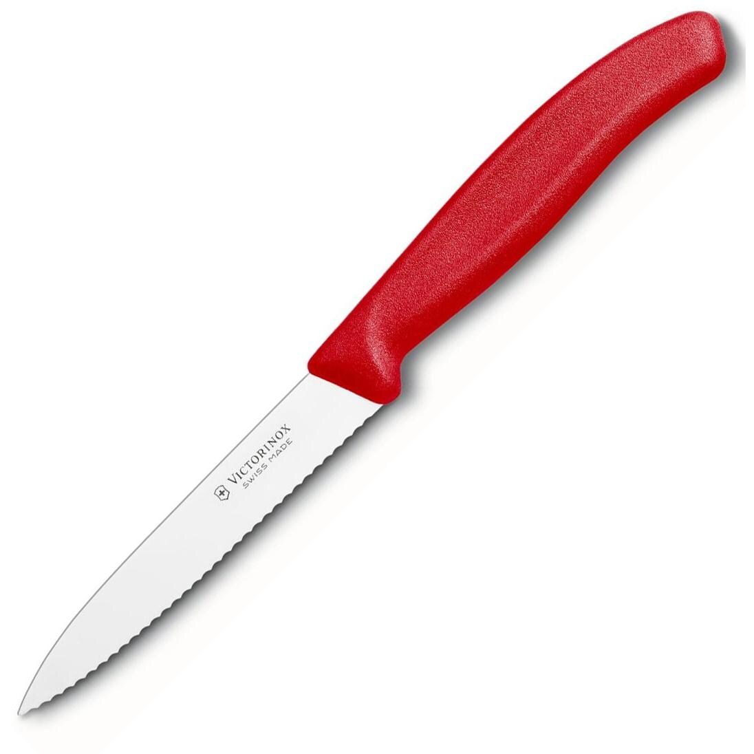 Victorinox Swiss Classic 4-Inch Spear Point Serrated Paring Knife - Red