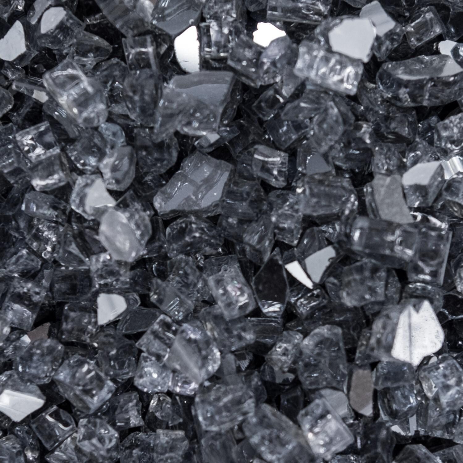 Lakeview Outdoor Designs 1/4-Inch Storm Gray Reflective Fire Glass - Close-Up thumbnail