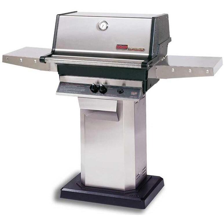 MHP TJK2 Natural Gas Grill With Stainless Grids On Stainless Patio Base