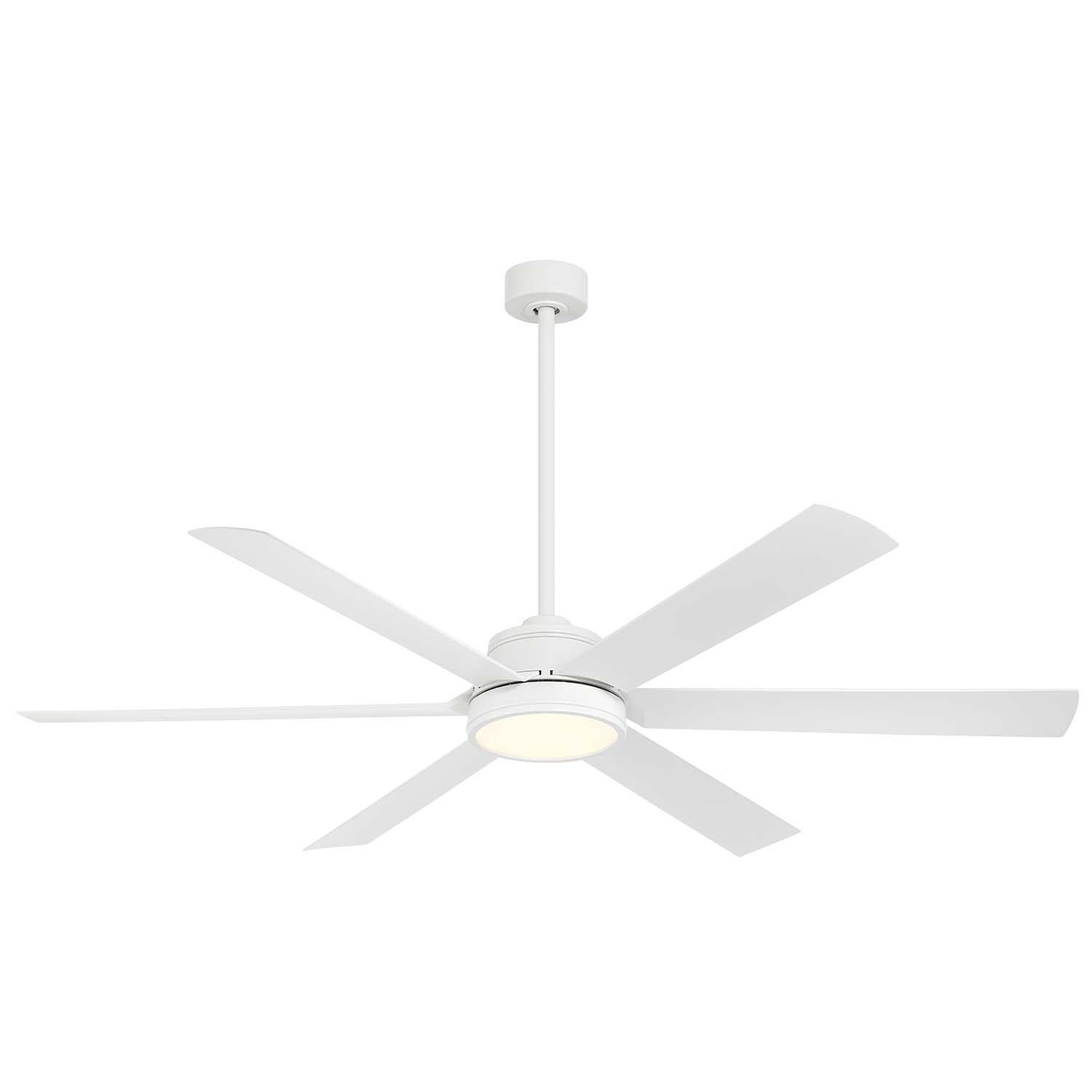 65-in Cairo Fan in Flat White w/ Flat White Blades by Minka-Aire - F897L-WHF