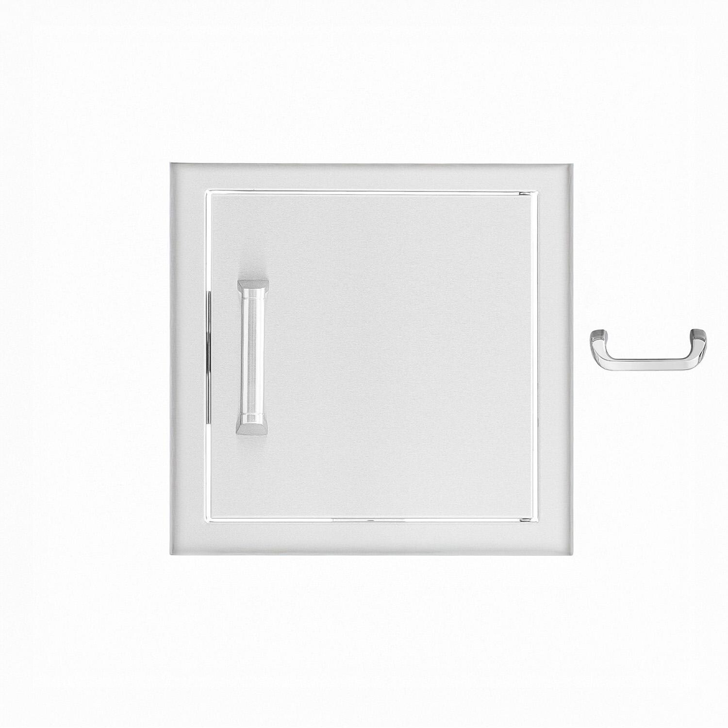 BBQGuys Signature 12-in Stainless Steel Reversible Single Access Door - BBQ-SH-12X12